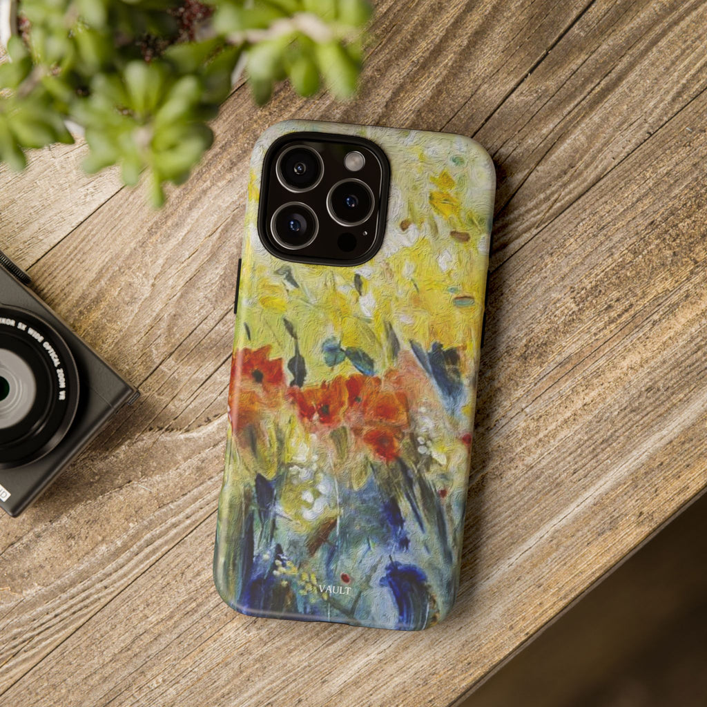 Floral Watercolor Phone Case — Yellow Garden Tough Cases