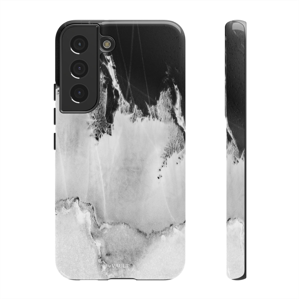 Marble Ink Tough Case — Black & White Abstract Phone Cover