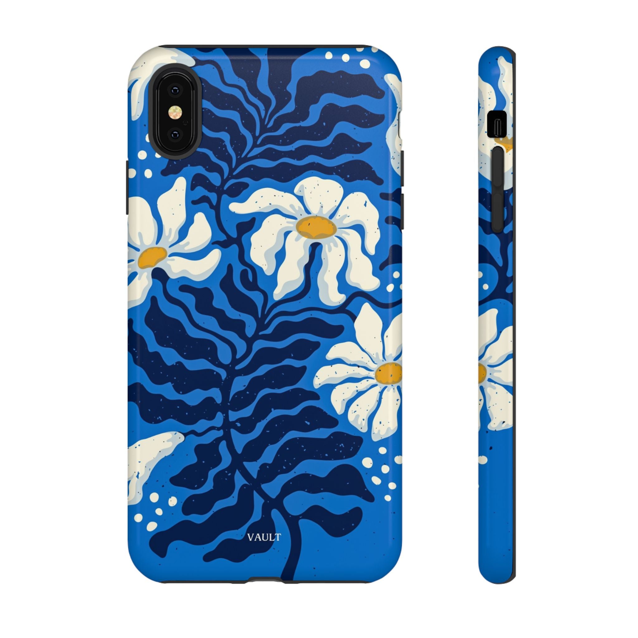 Blue Daisy Tough Phone Case — Floral Protective Phone Cover