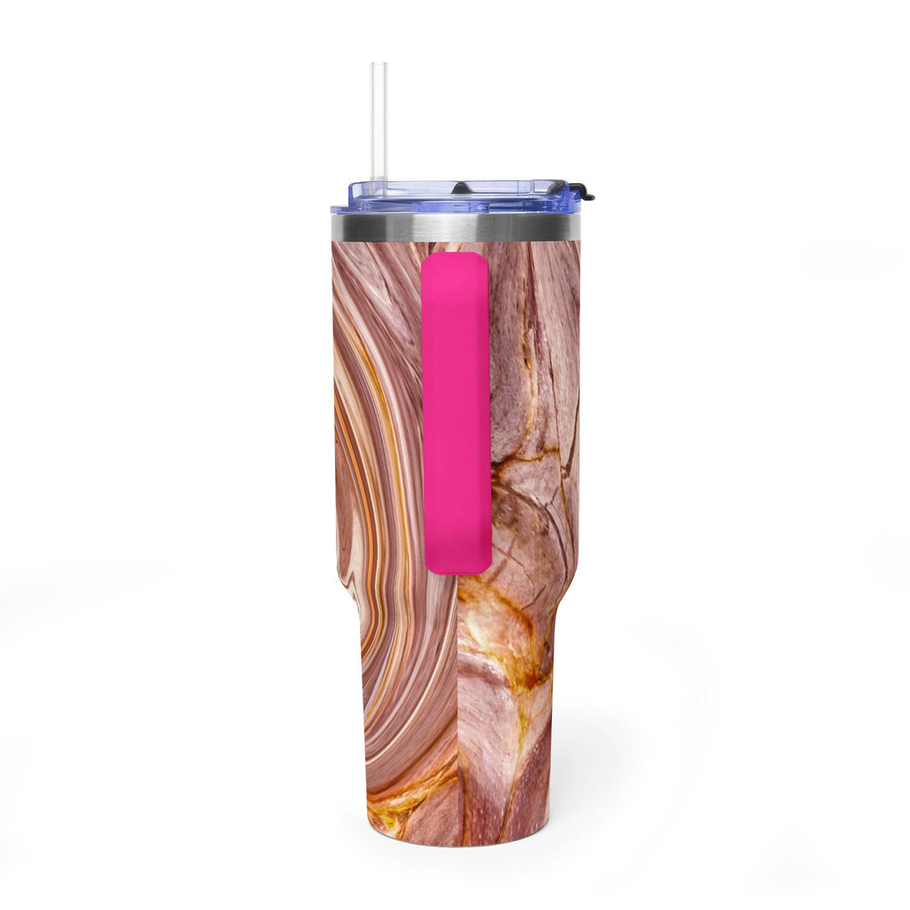 40oz Marble Swirl Thermal Tumbler - Insulated Travel Mug