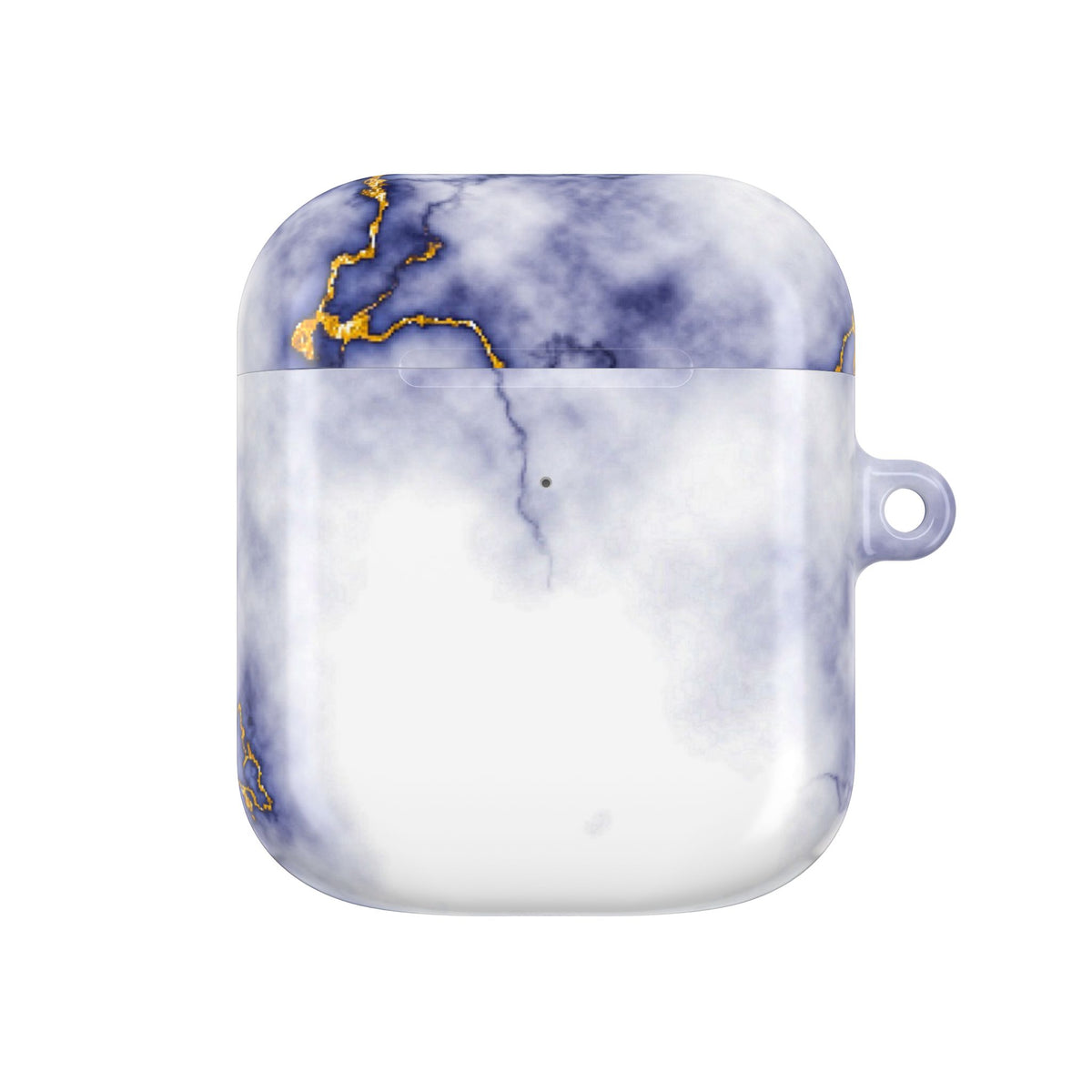 Marble Purple AirPod Case with Gold Veining — Elegant Protective Cover