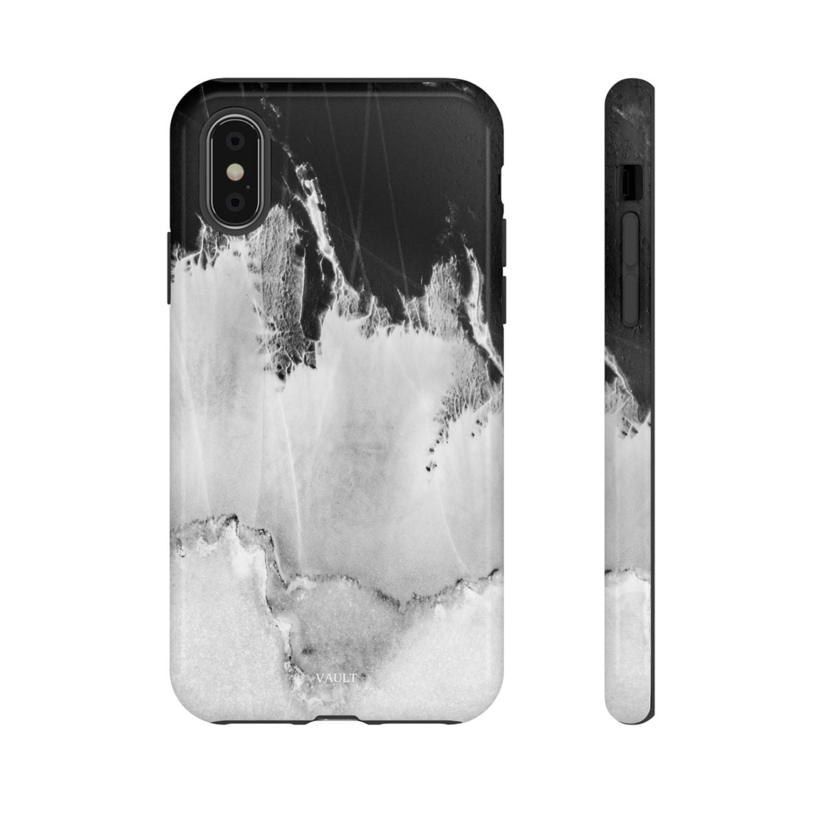 Marble Ink Tough Case — Black & White Abstract Phone Cover
