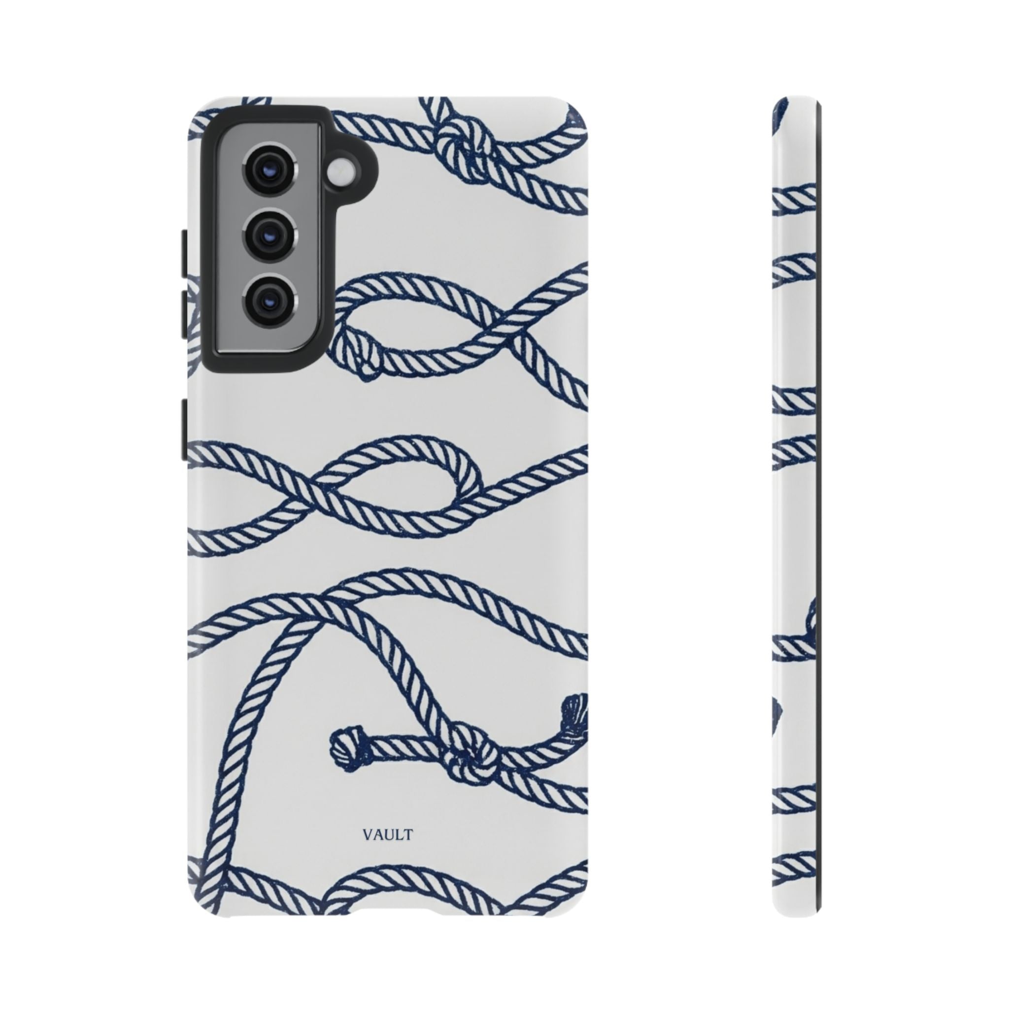 Nautical Rope Tough Case — Protective Phone Cover with Navy Knot Design