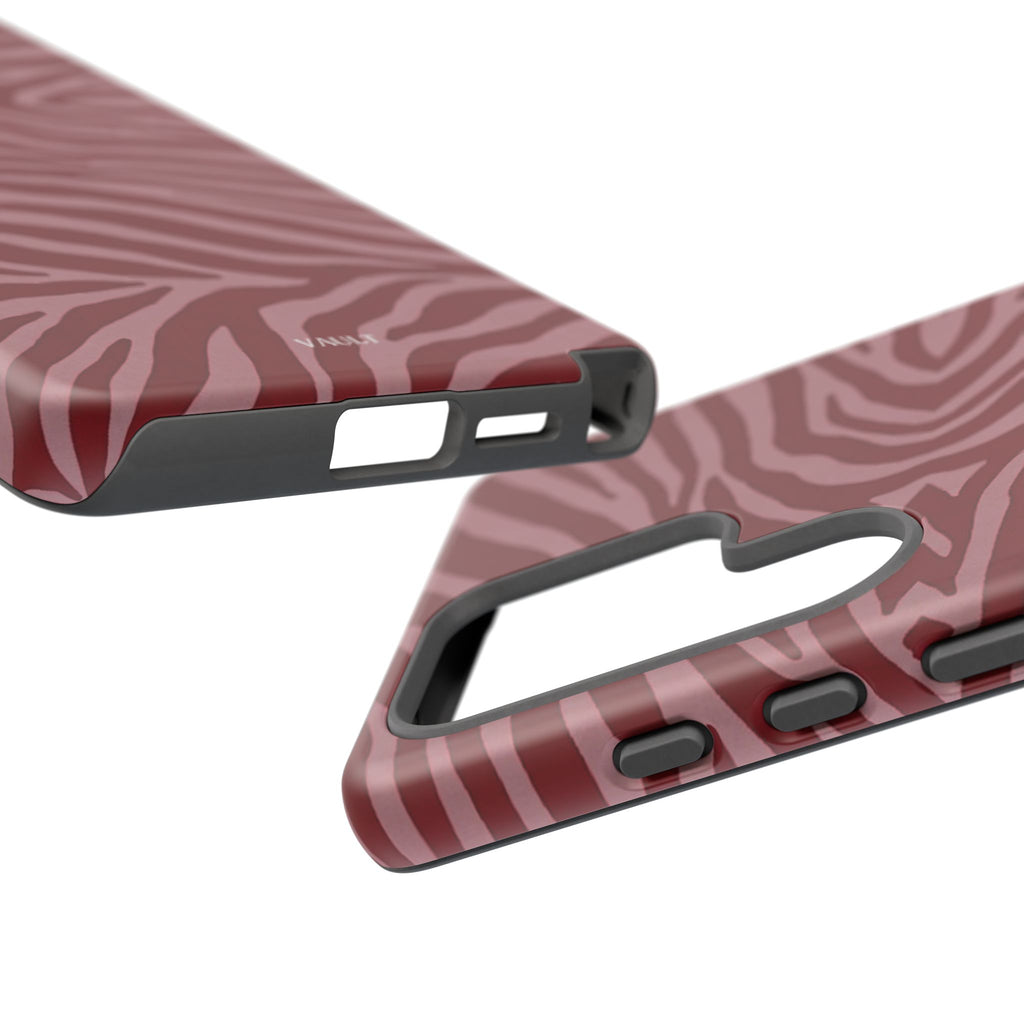 Red Zebra Print Tough Phone Case