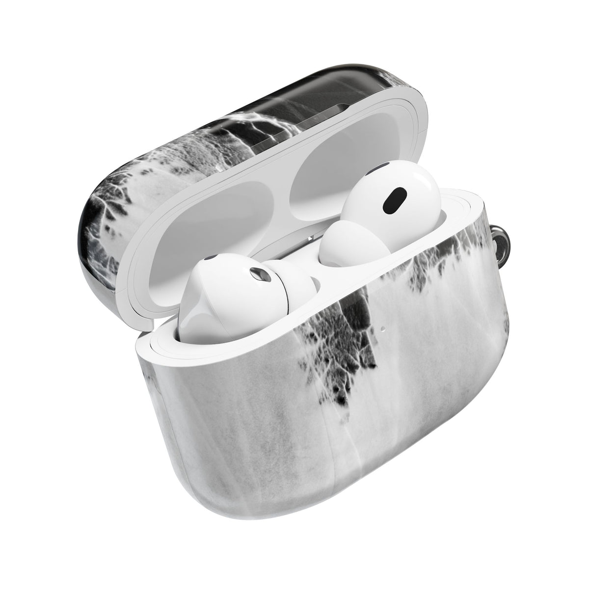 Marble Ink AirPod Case — Black & White Abstract Protective Cover