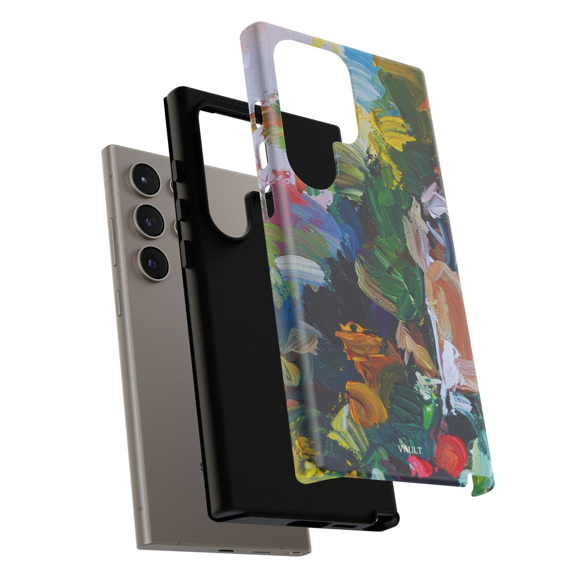 Abstract Paint Brushstroke Phone Case — Colorful Artistic Tough Case