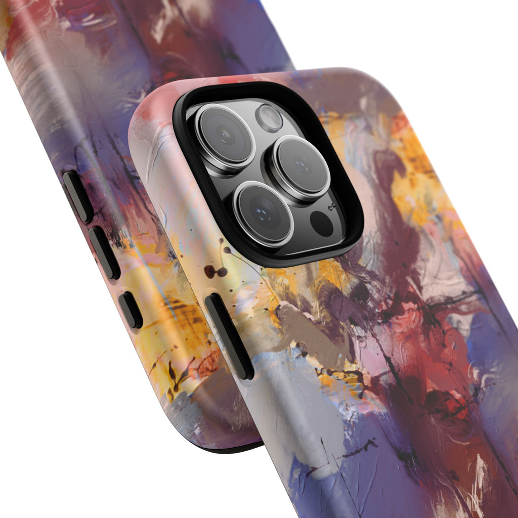 Abstract Brushstroke Tough Phone Case — Colorful Protective iPhone Cover