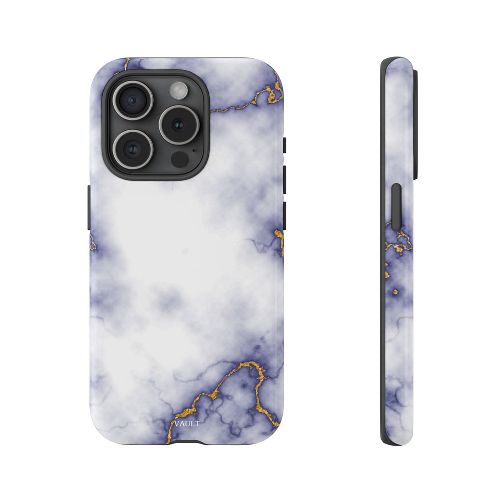 Purple Marble Tough Phone Case with Gold Veins