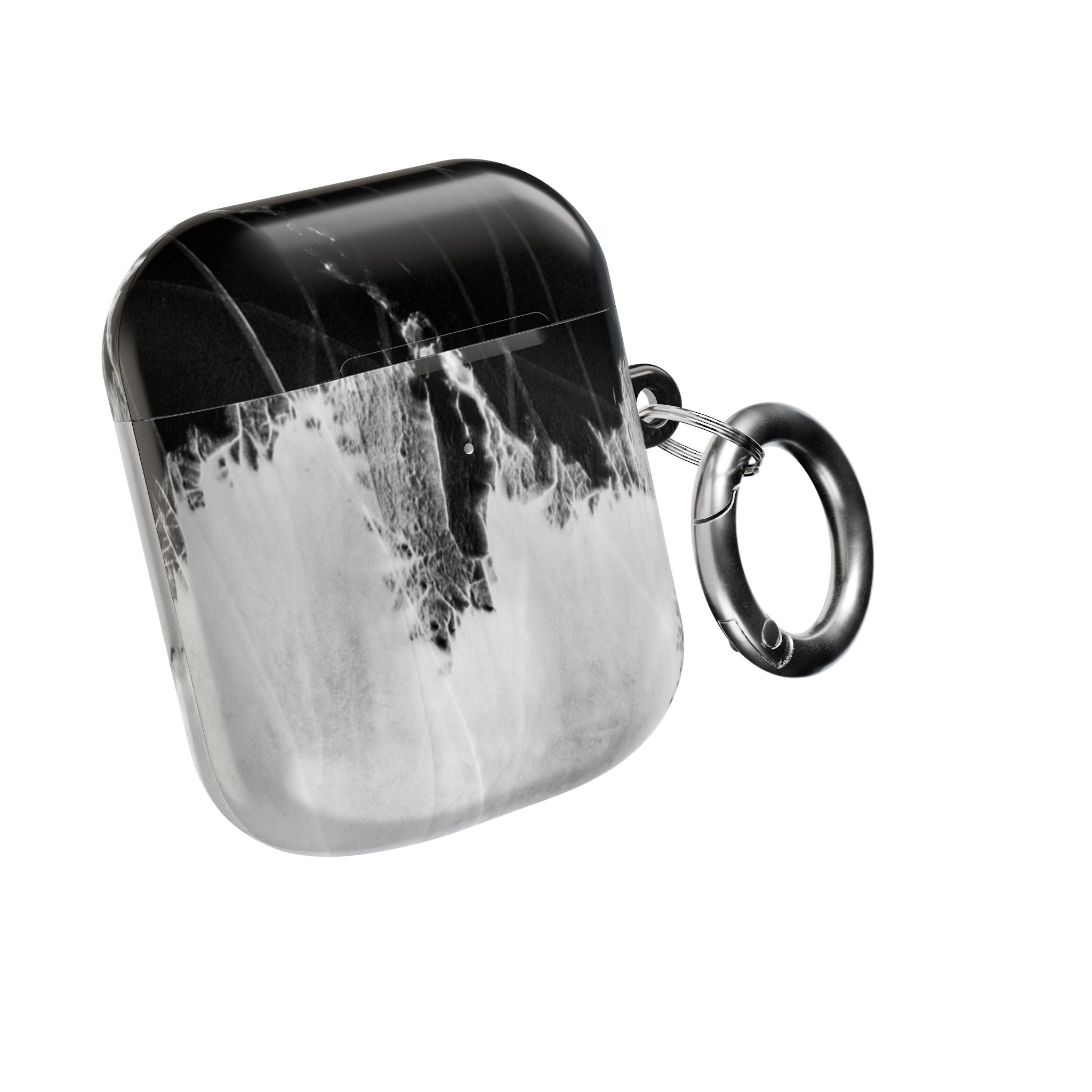 Marble Ink AirPod Case — Black & White Abstract Protective Cover