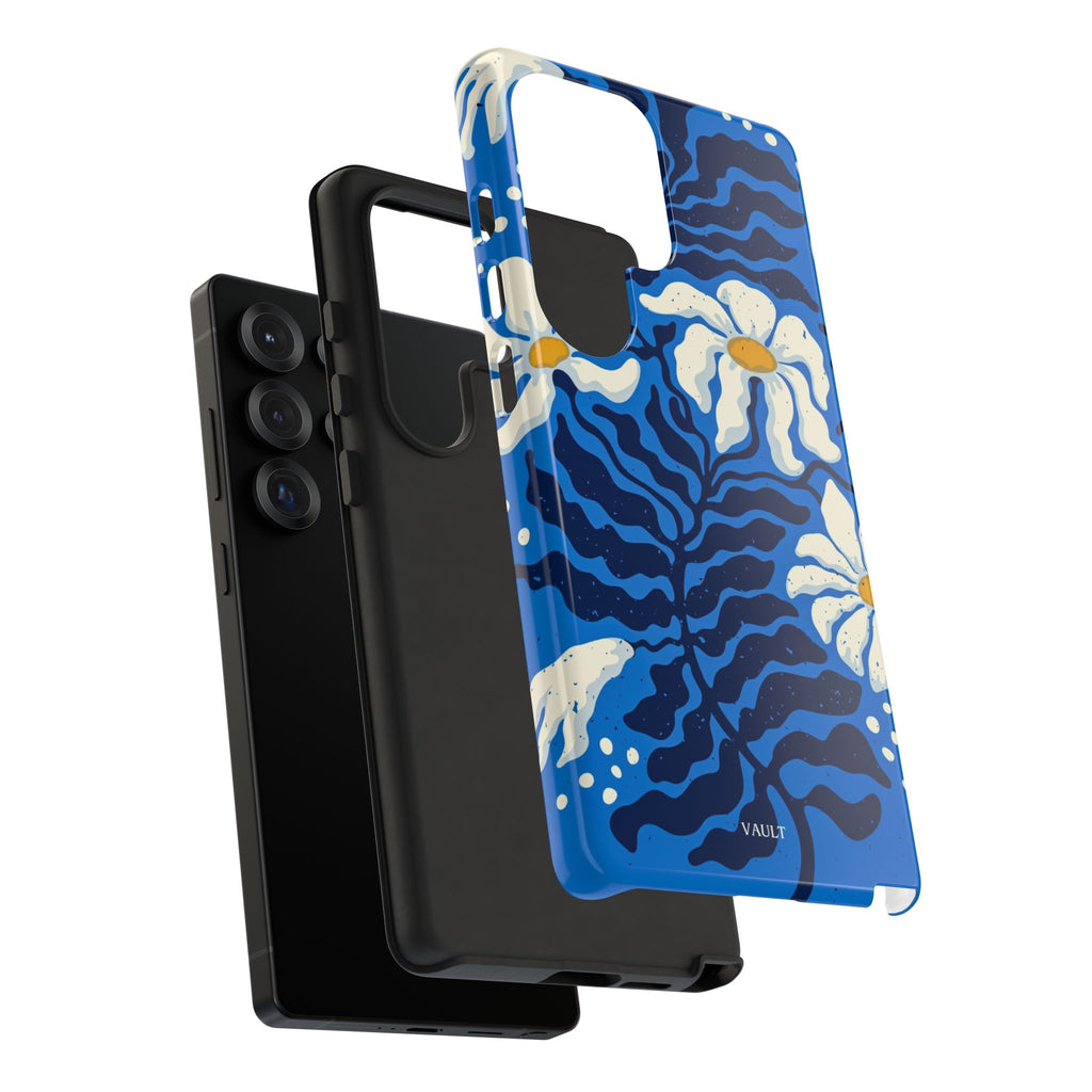 Blue Daisy Tough Phone Case — Floral Protective Phone Cover