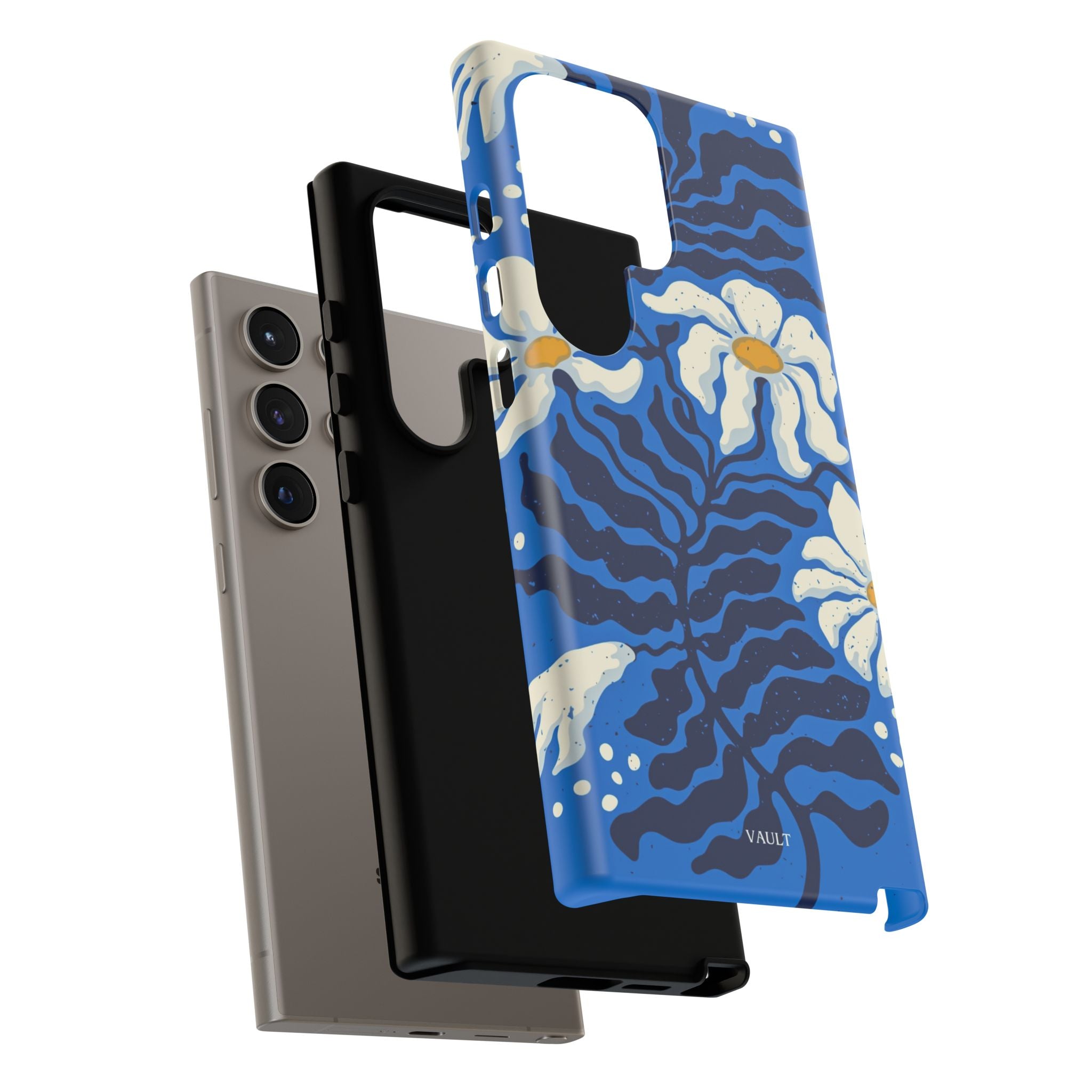 Blue Daisy Tough Phone Case — Floral Protective Phone Cover
