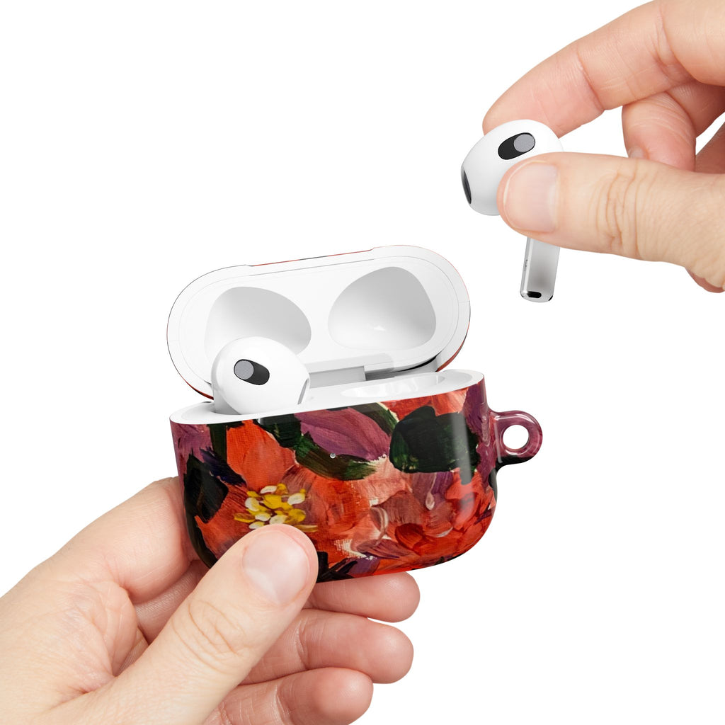 Floral Red Bloom AirPod Case