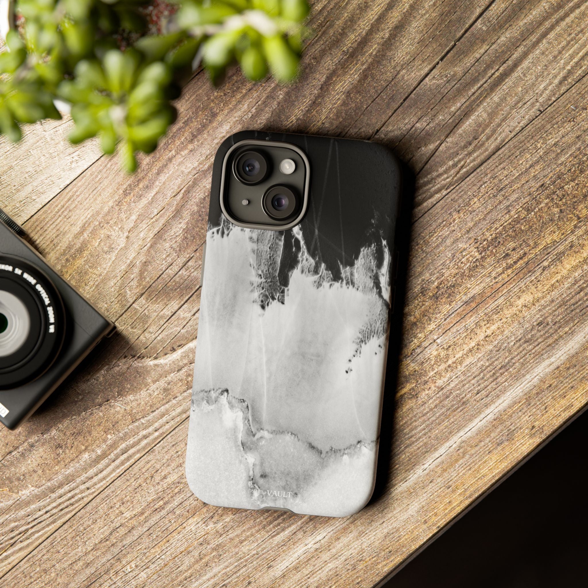 Marble Ink Tough Case — Black & White Abstract Phone Cover