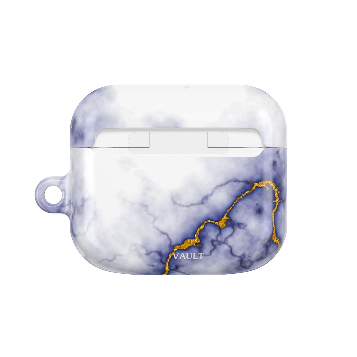 Marble Purple AirPod Case with Gold Veining — Elegant Protective Cover
