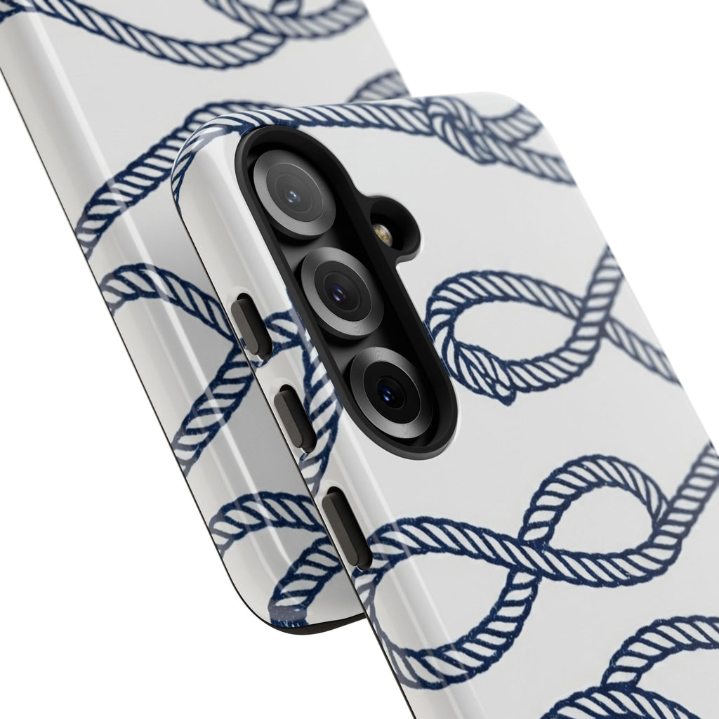 Nautical Rope Tough Case — Protective Phone Cover with Navy Knot Design