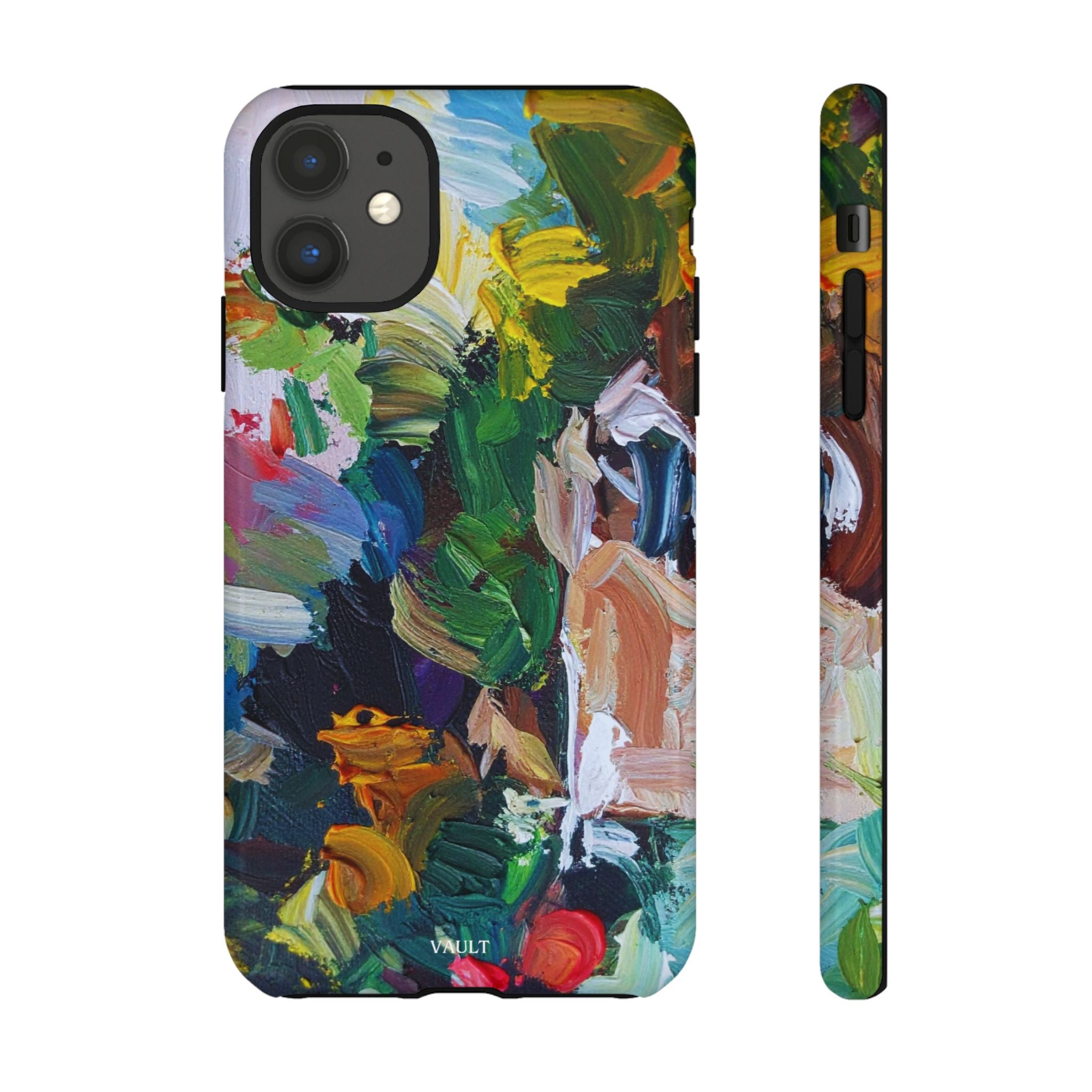 Abstract Paint Brushstroke Phone Case — Colorful Artistic Tough Case