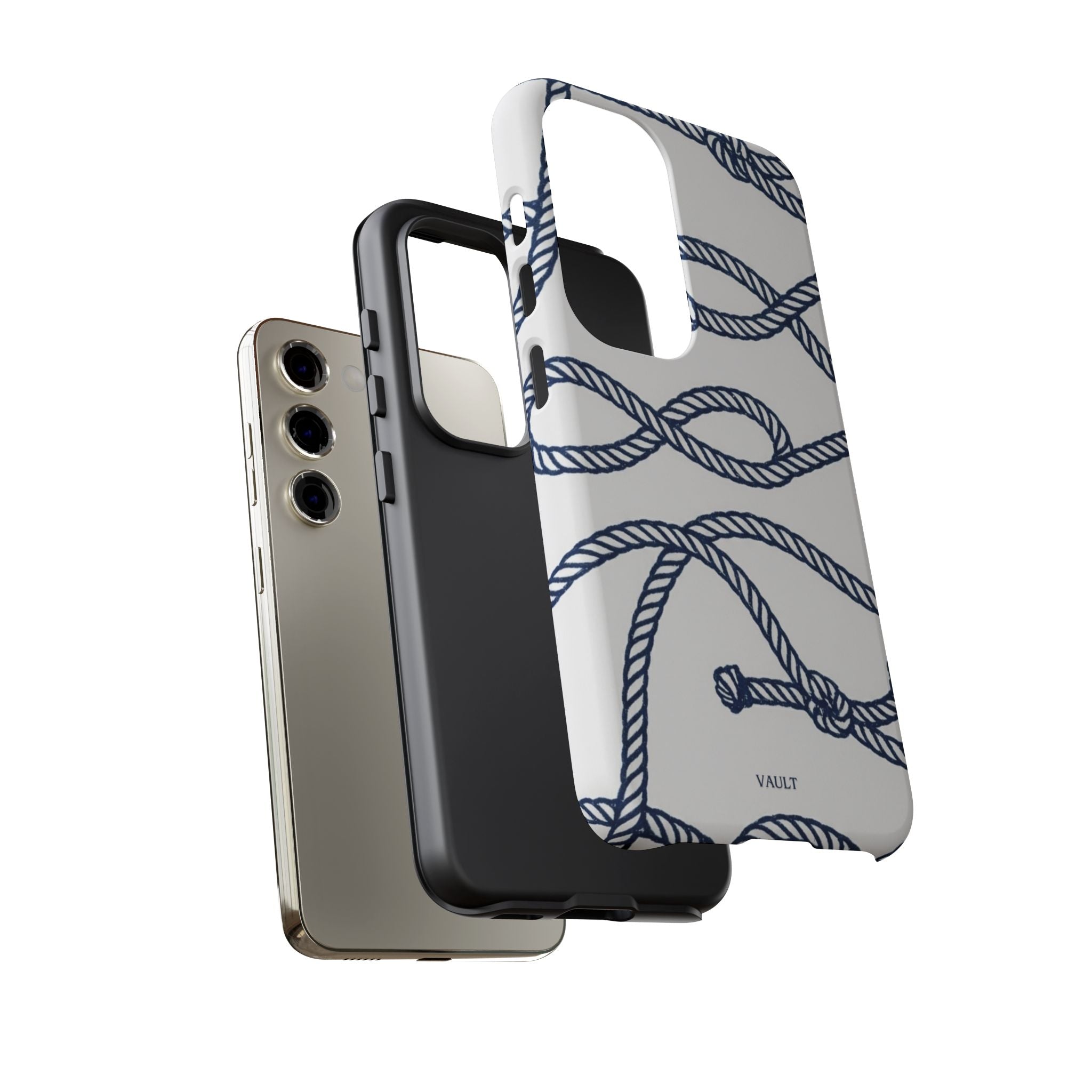 Nautical Rope Tough Case — Protective Phone Cover with Navy Knot Design