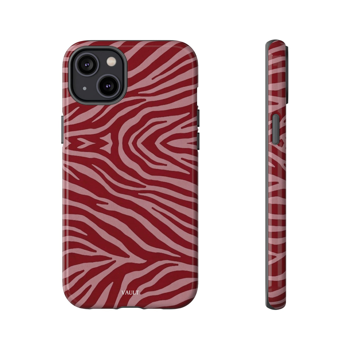 Red Zebra Print Tough Phone Case