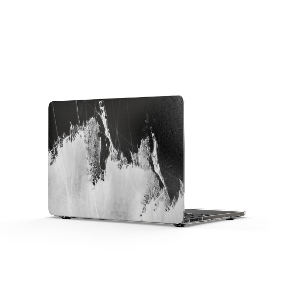 Monochrome Ink Wave Clear MacBook Case