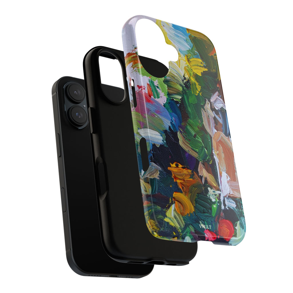 Abstract Paint Brushstroke Phone Case — Colorful Artistic Tough Case