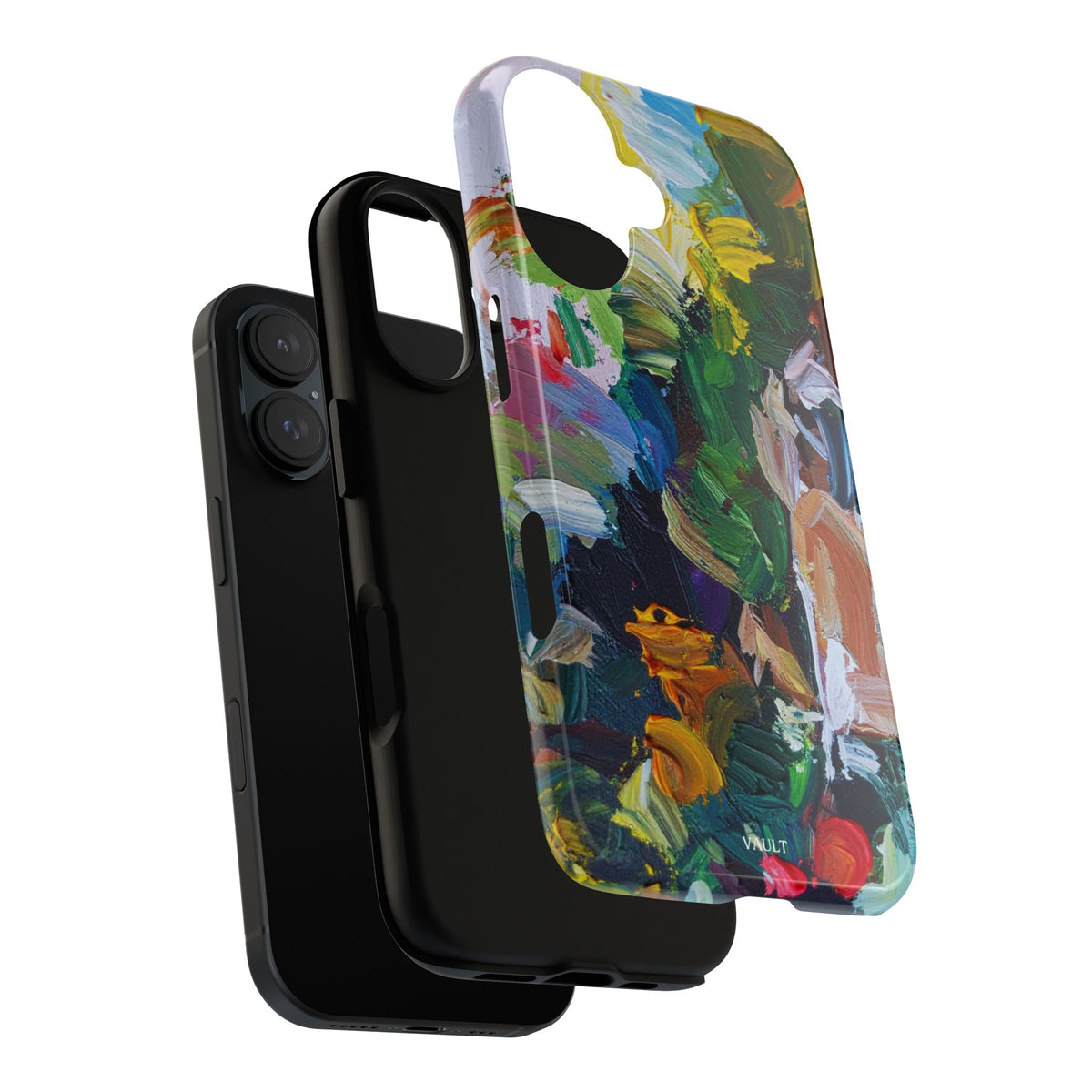 Abstract Paint Brushstroke Phone Case — Colorful Artistic Tough Case