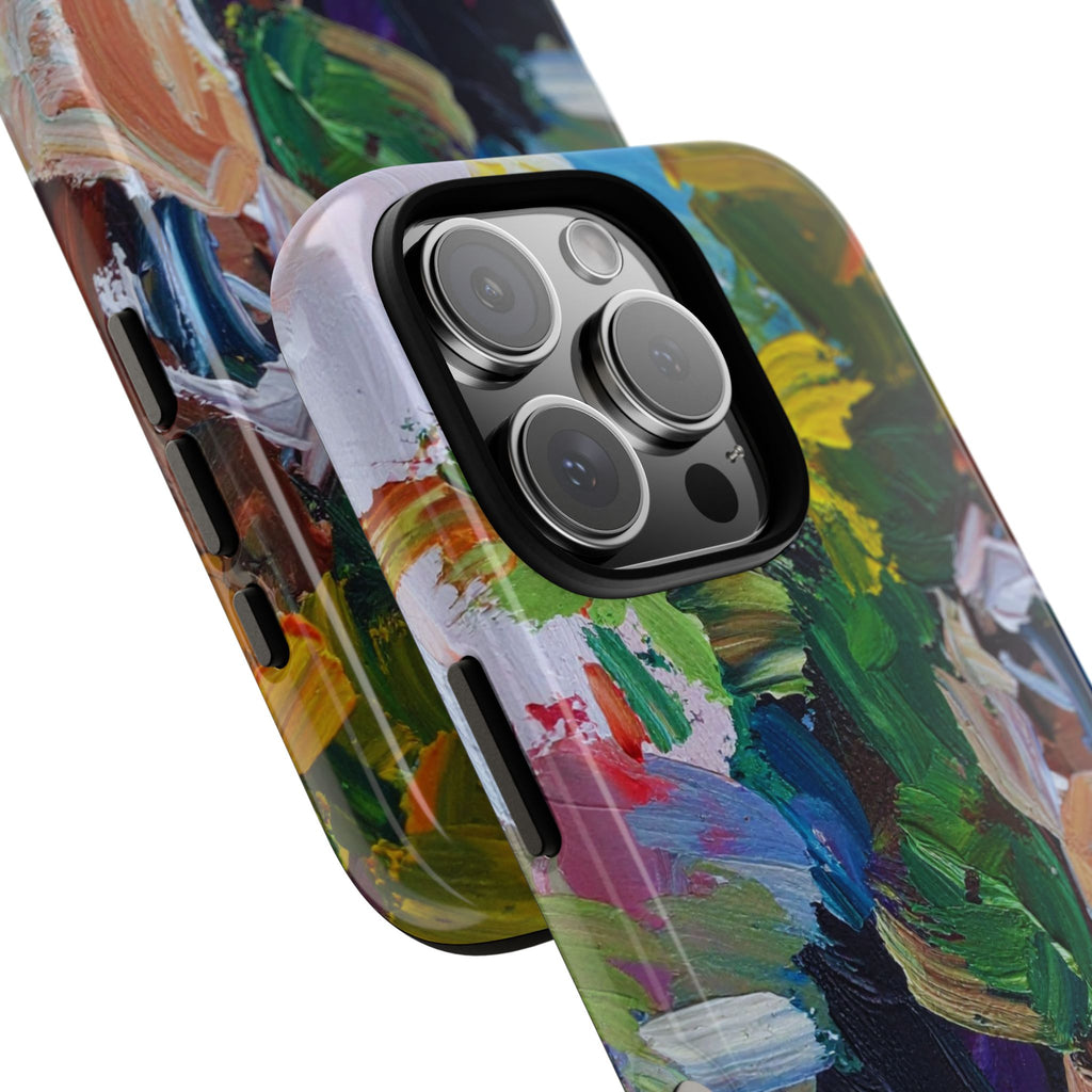 Abstract Paint Brushstroke Phone Case — Colorful Artistic Tough Case