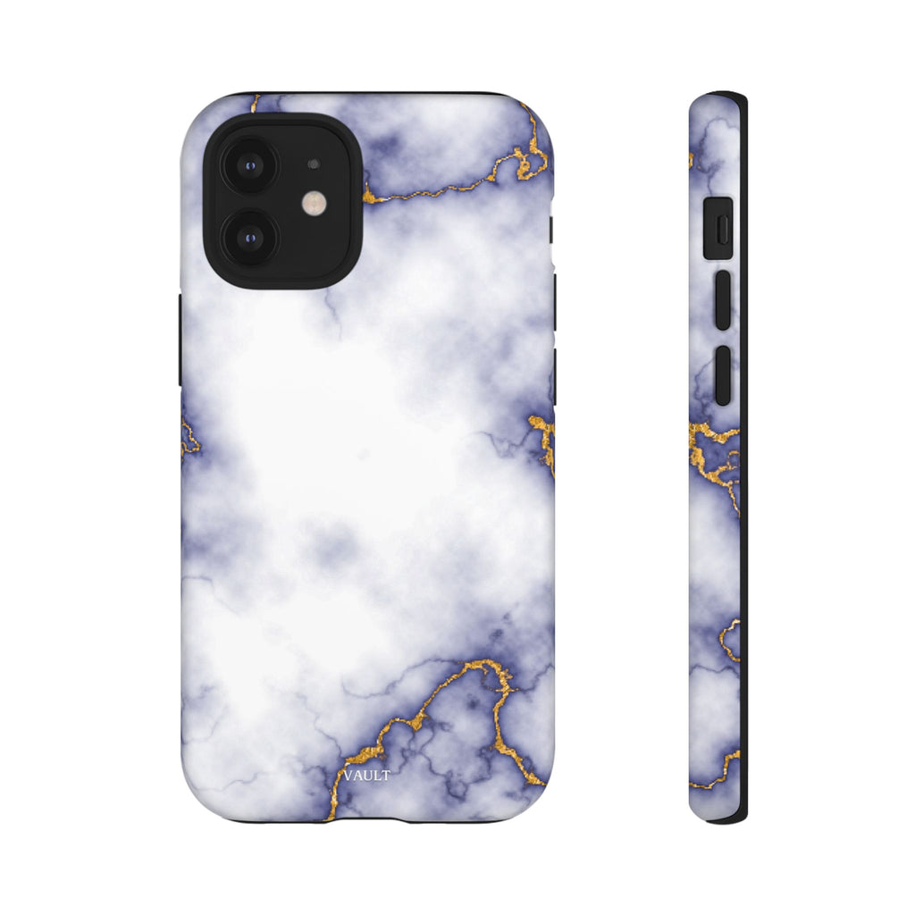 Purple Marble Tough Phone Case with Gold Veins