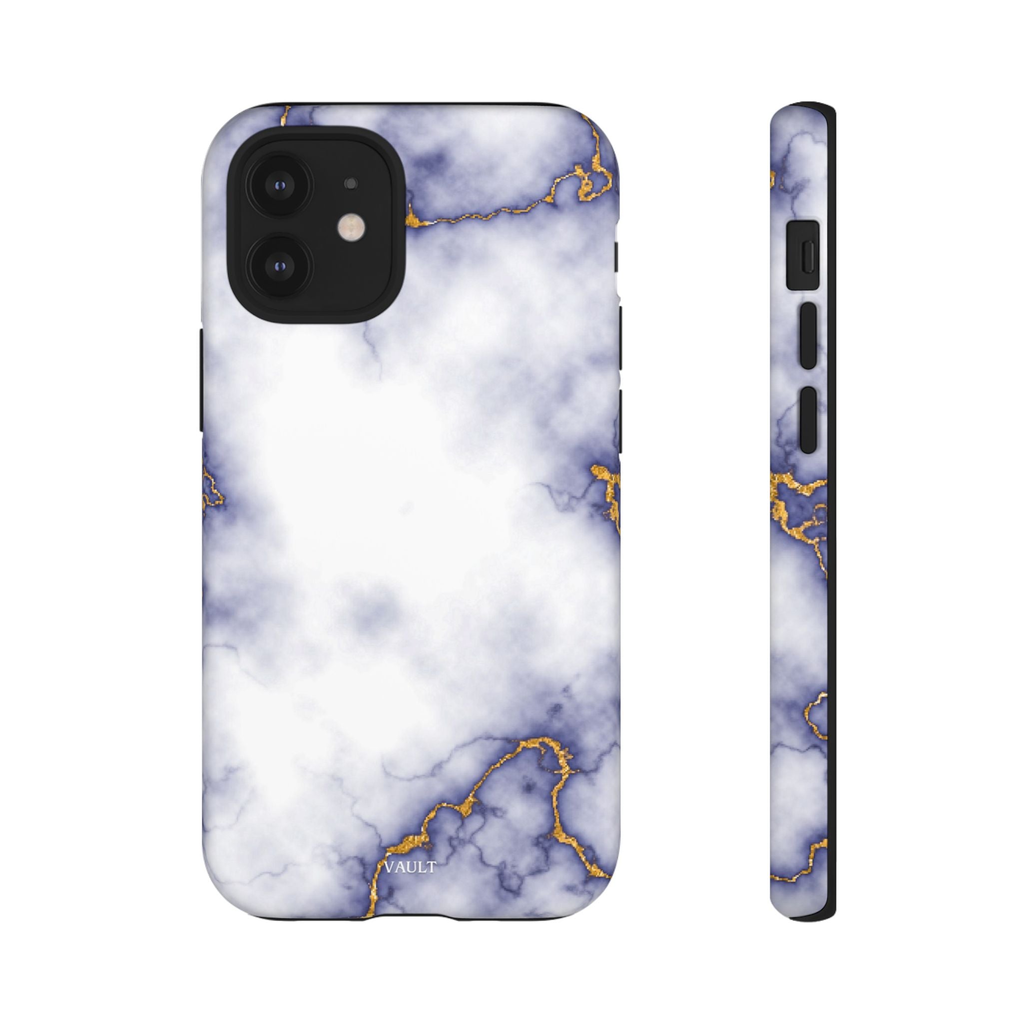 Purple Marble Tough Phone Case with Gold Veins