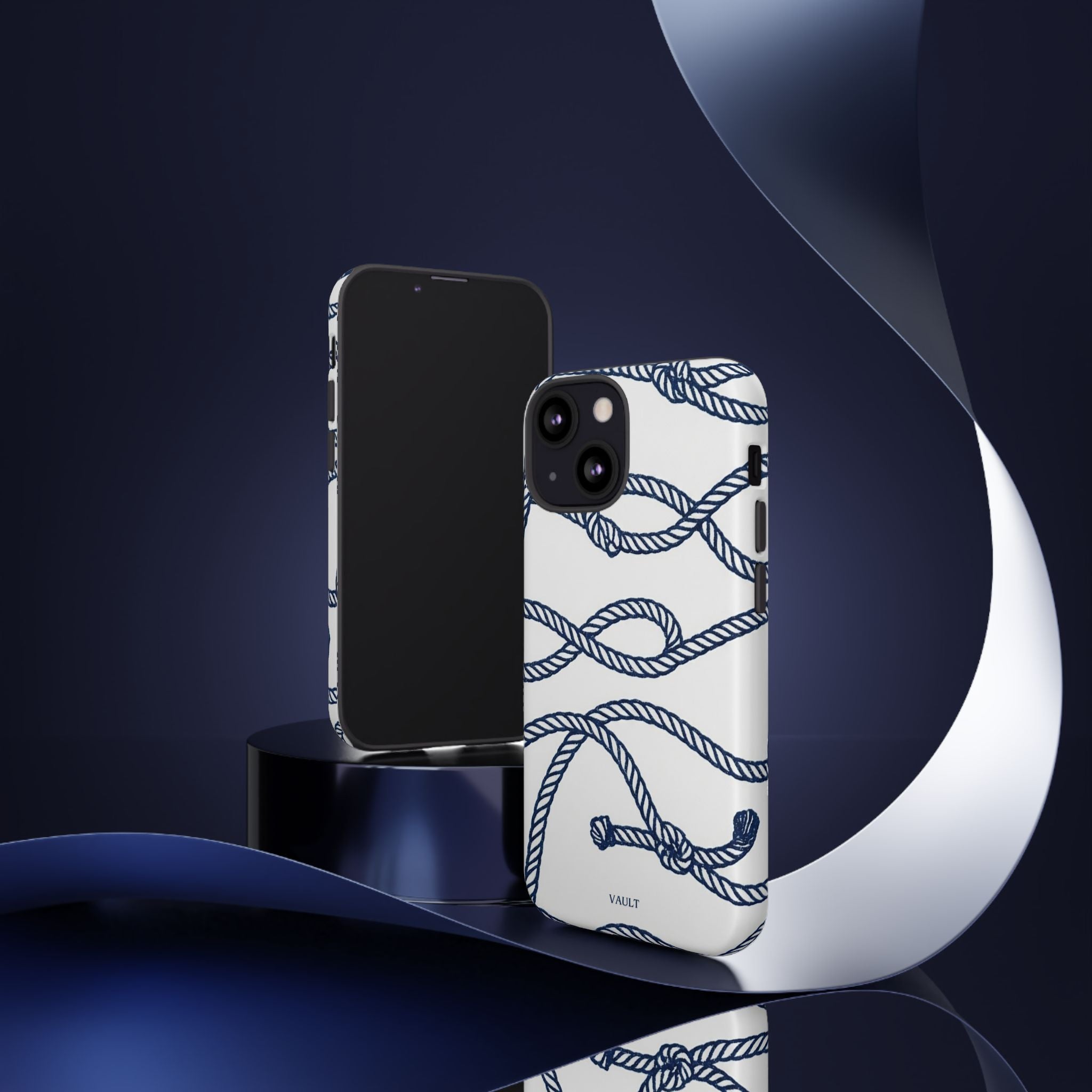 Nautical Rope Tough Case — Protective Phone Cover with Navy Knot Design