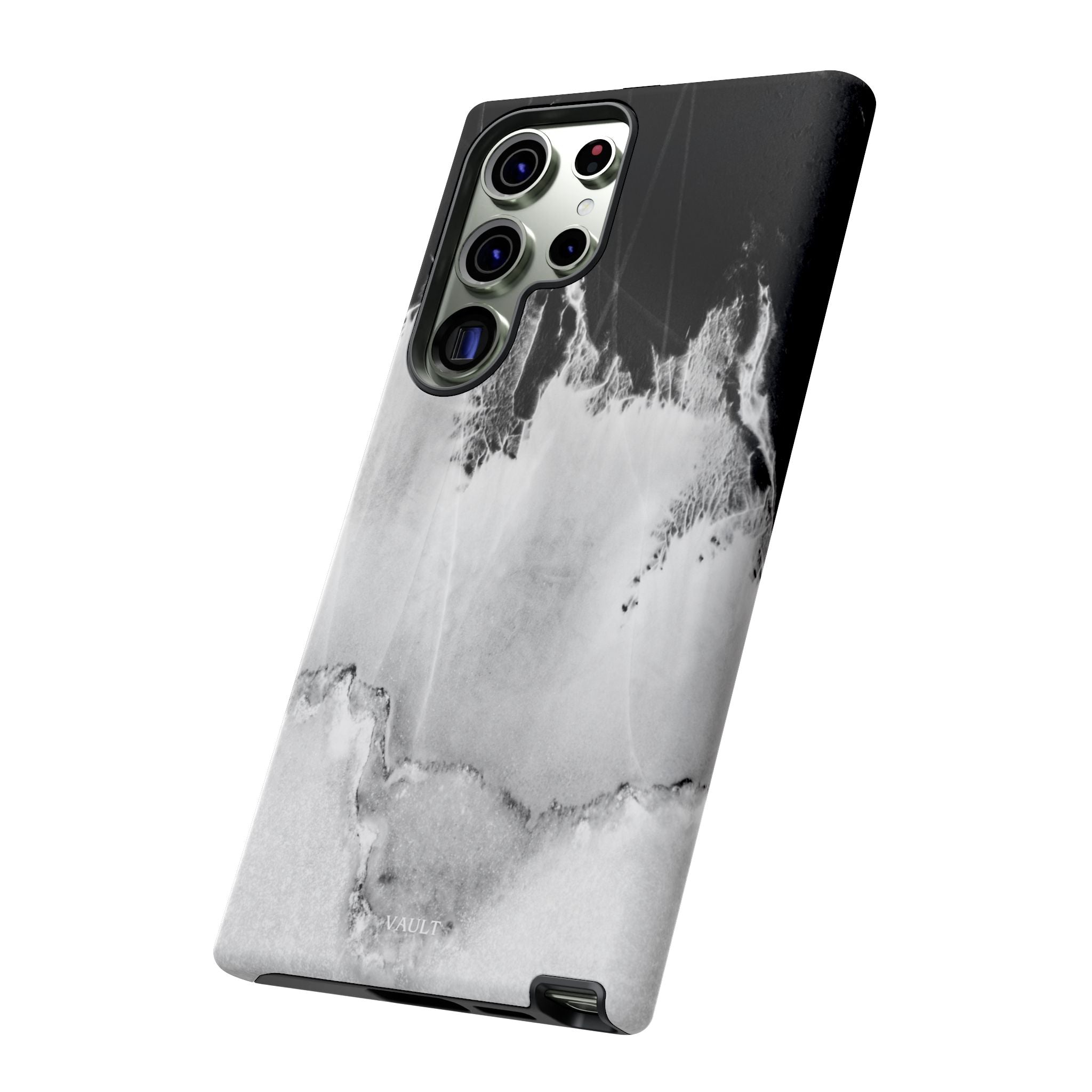 Marble Ink Tough Case — Black & White Abstract Phone Cover