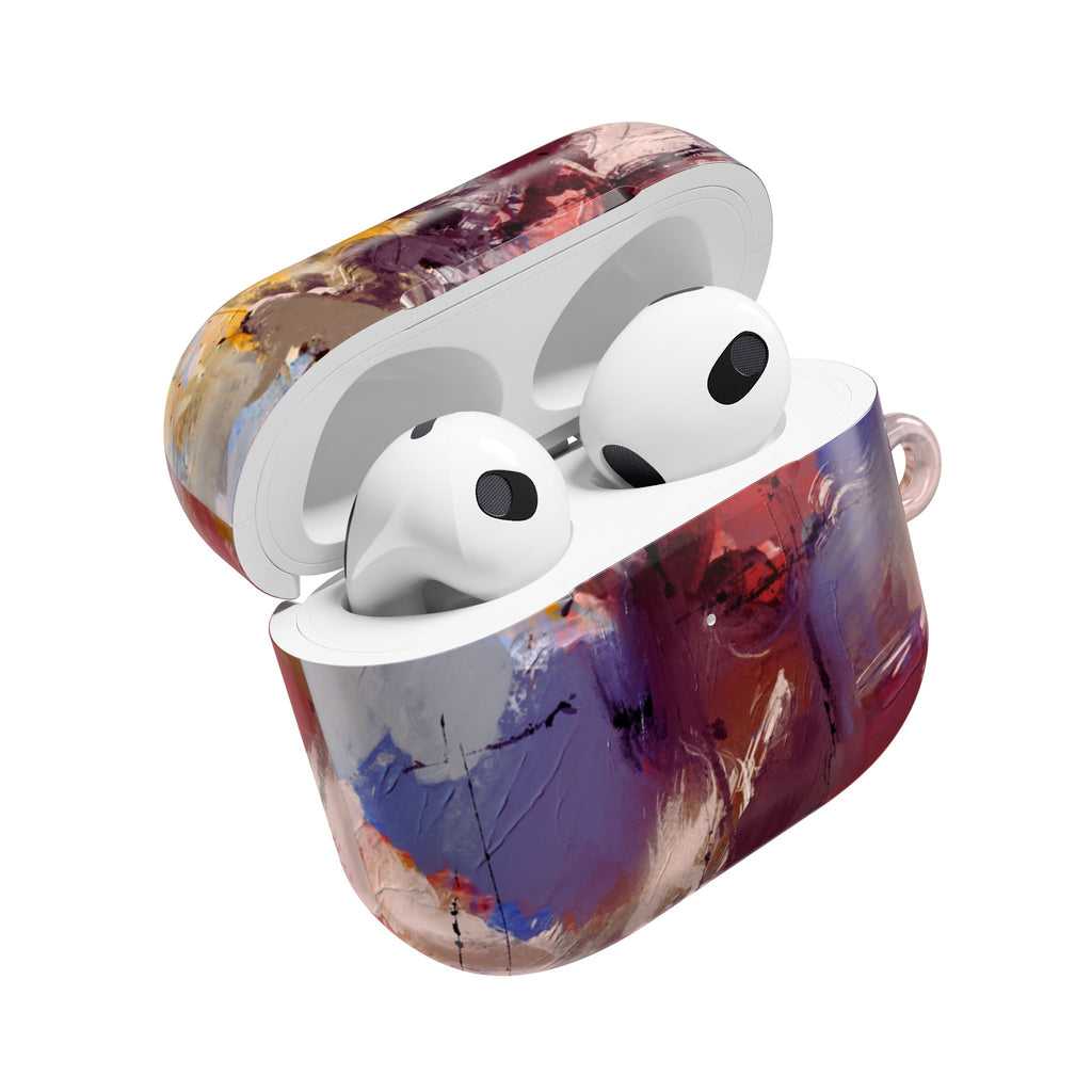 Abstract Paint Splash AirPod Case — Colorful Artistic Protective Cover