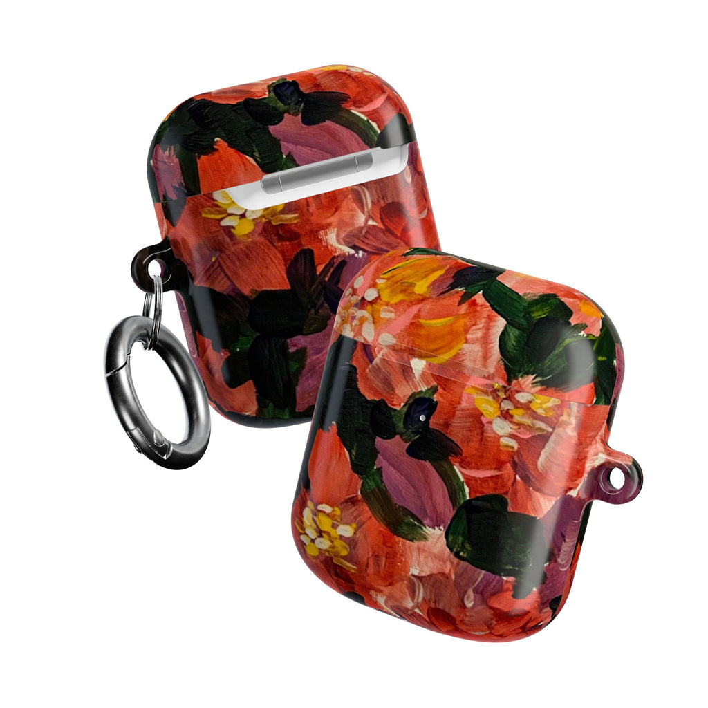 Floral Red Bloom AirPod Case