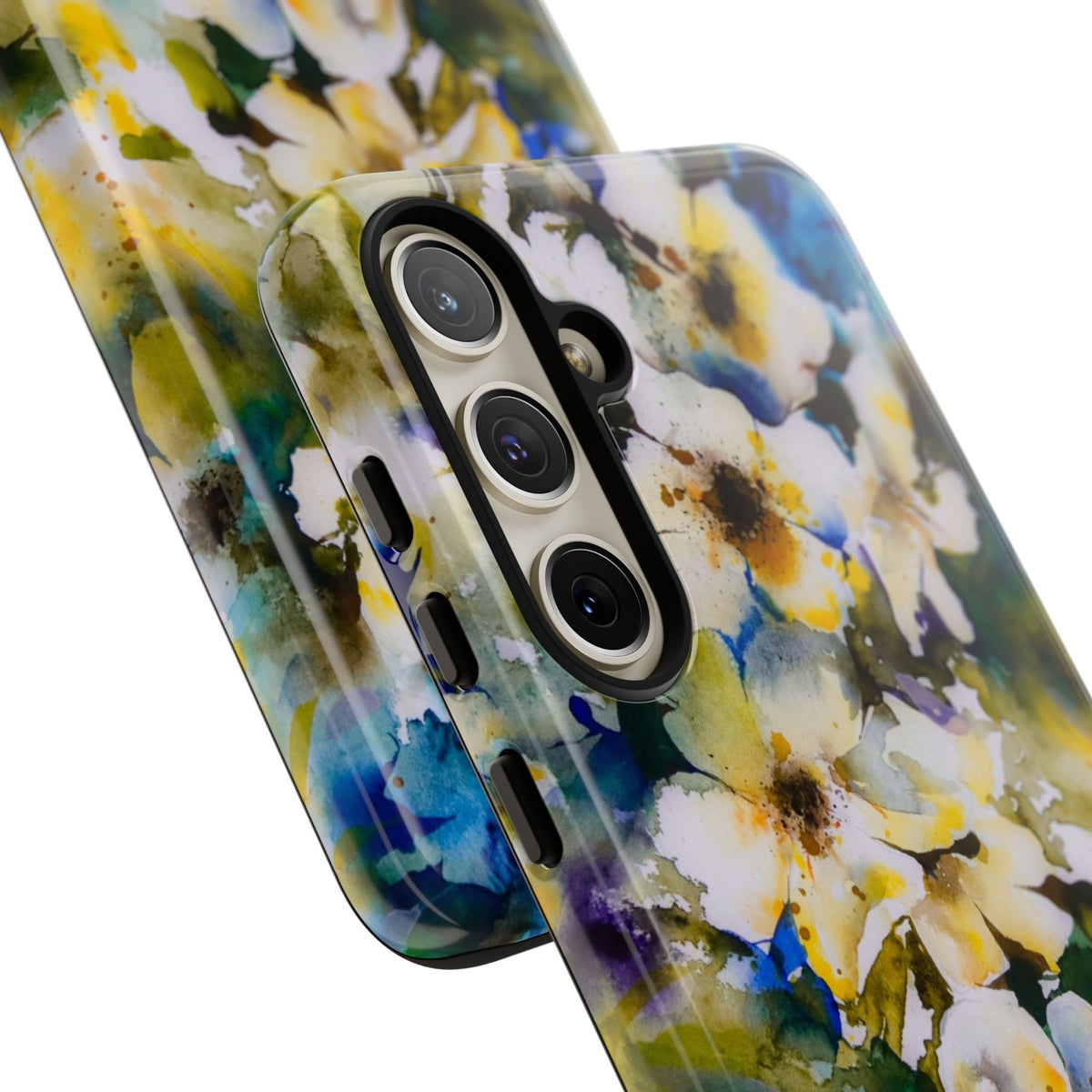 Floral Watercolor Tough Case – Yellow White Blossom Phone Cover