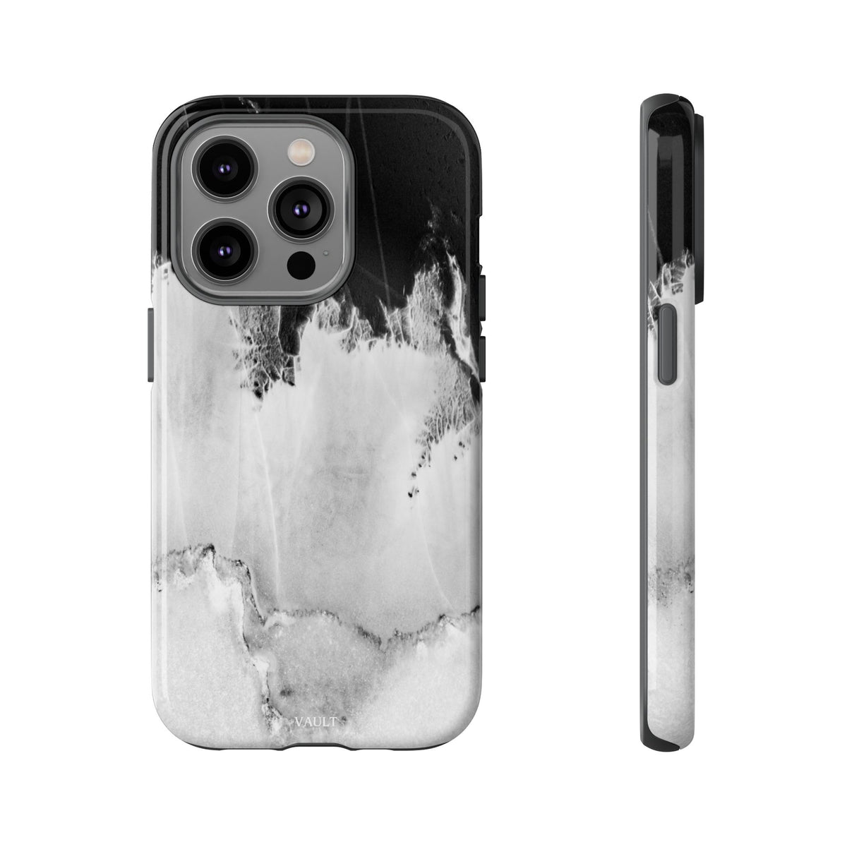 Marble Ink Tough Case — Black & White Abstract Phone Cover