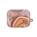 Marble Swirl AirPod Case — Pink & Gold Abstract Protective Cover