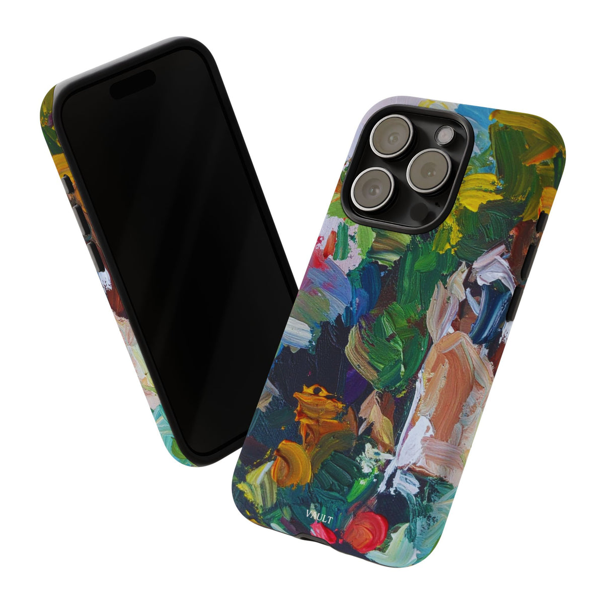 Abstract Paint Brushstroke Phone Case — Colorful Artistic Tough Case