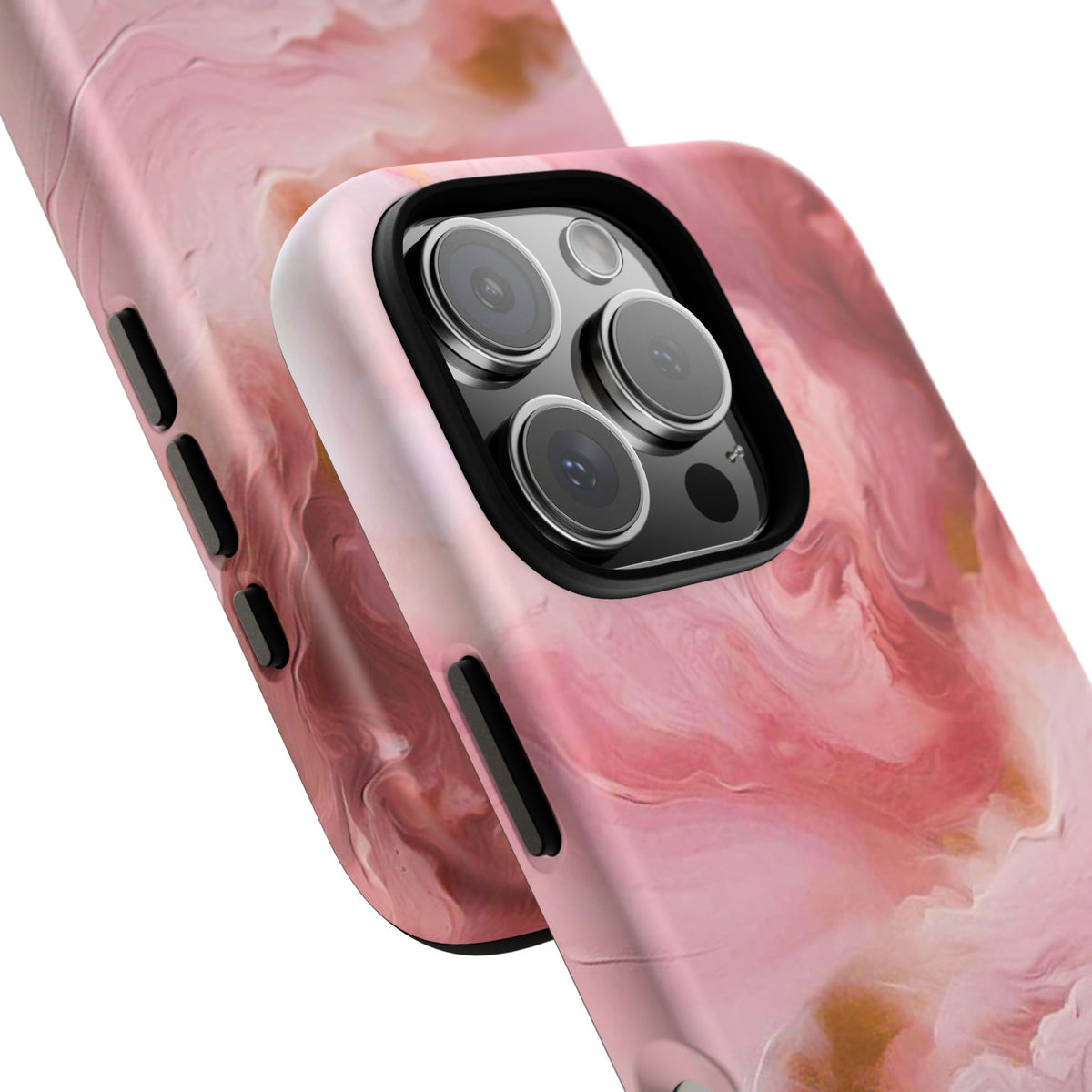 Pink Marble Tough Phone Case — Protective Artistic Phone Cover