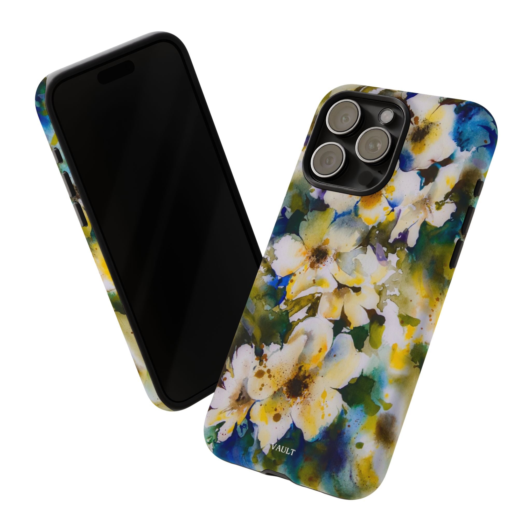 Floral Watercolor Tough Case – Yellow White Blossom Phone Cover