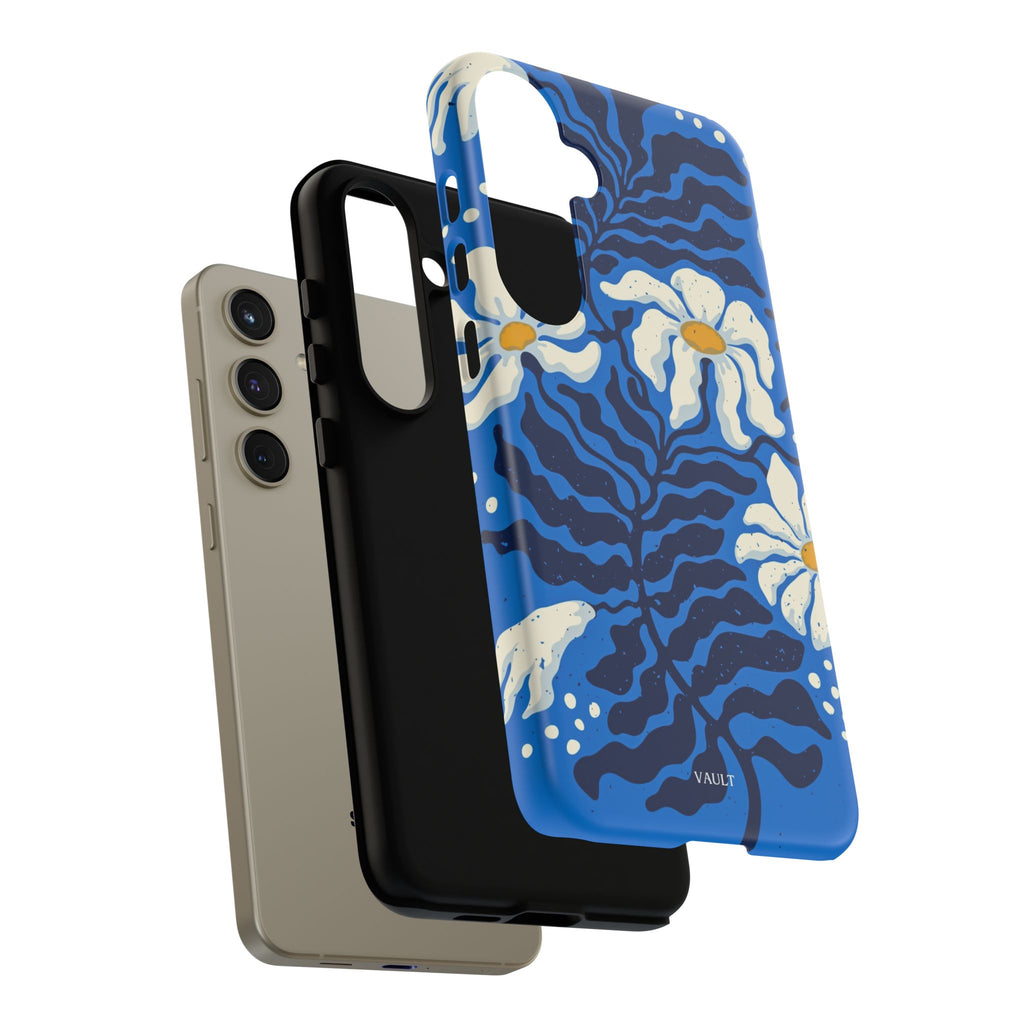 Blue Daisy Tough Phone Case — Floral Protective Phone Cover