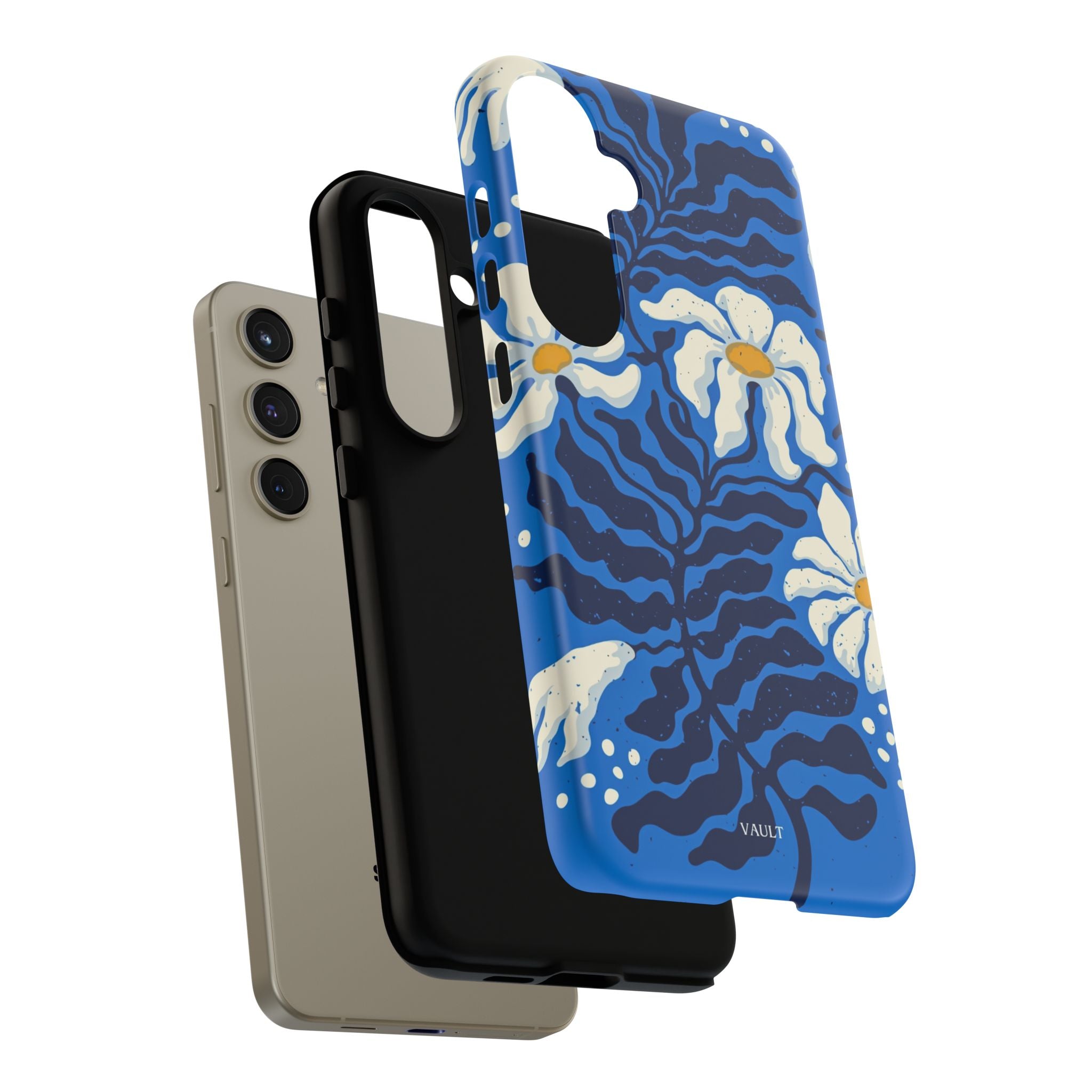 Blue Daisy Tough Phone Case — Floral Protective Phone Cover