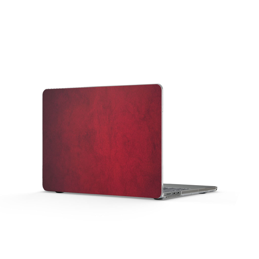 Red Vintage Texture Clear MacBook Case