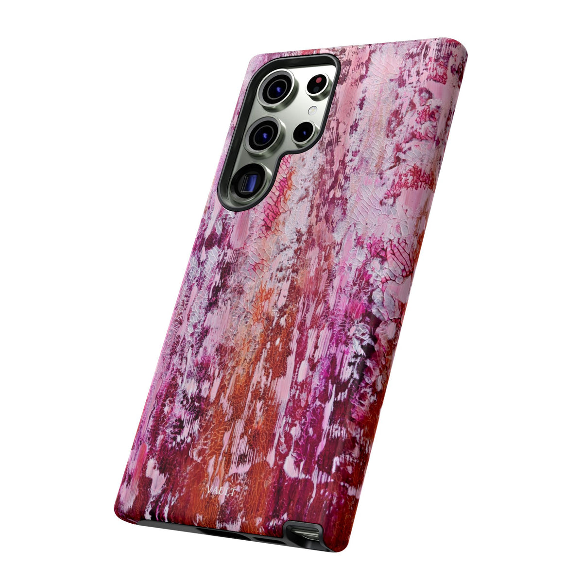 Pink Abstract Art Tough Phone Case — Protective Artistic Phone Cover