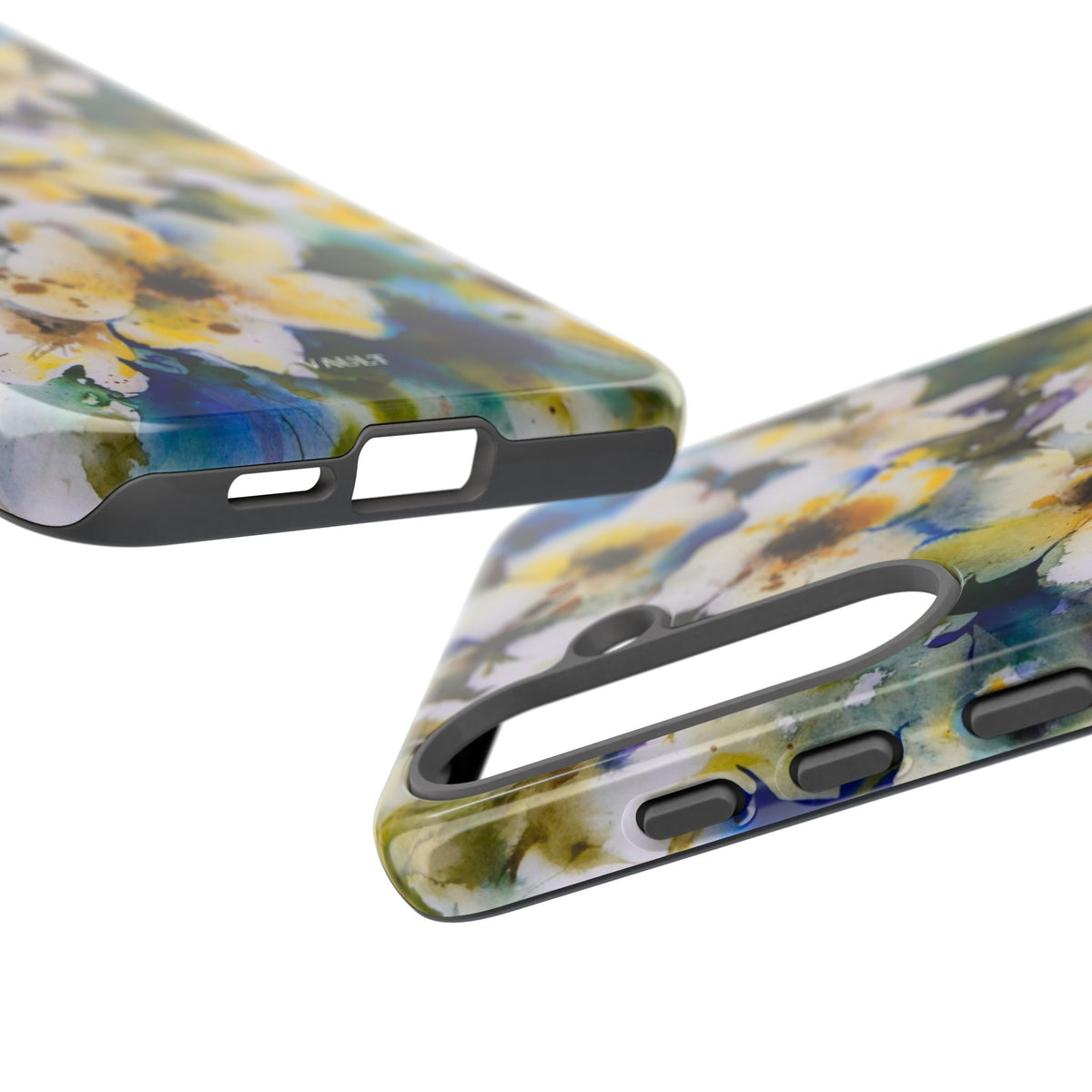 Floral Watercolor Tough Case – Yellow White Blossom Phone Cover