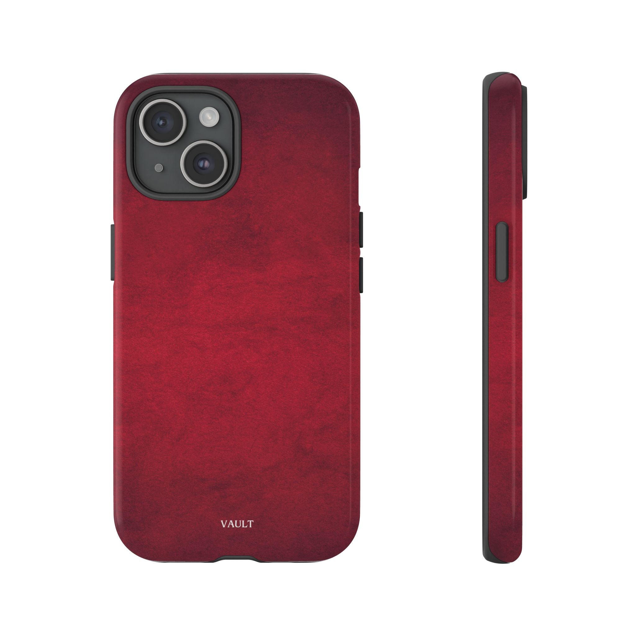 Red Leather Texture Phone Case Impact-Resistant Case