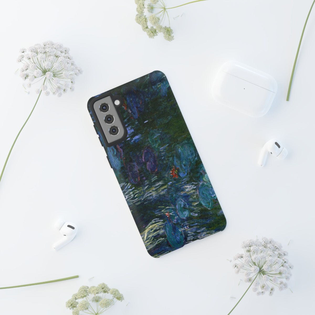 Water Lilies Tough Phone Case — Impressionist Art Protective Cover