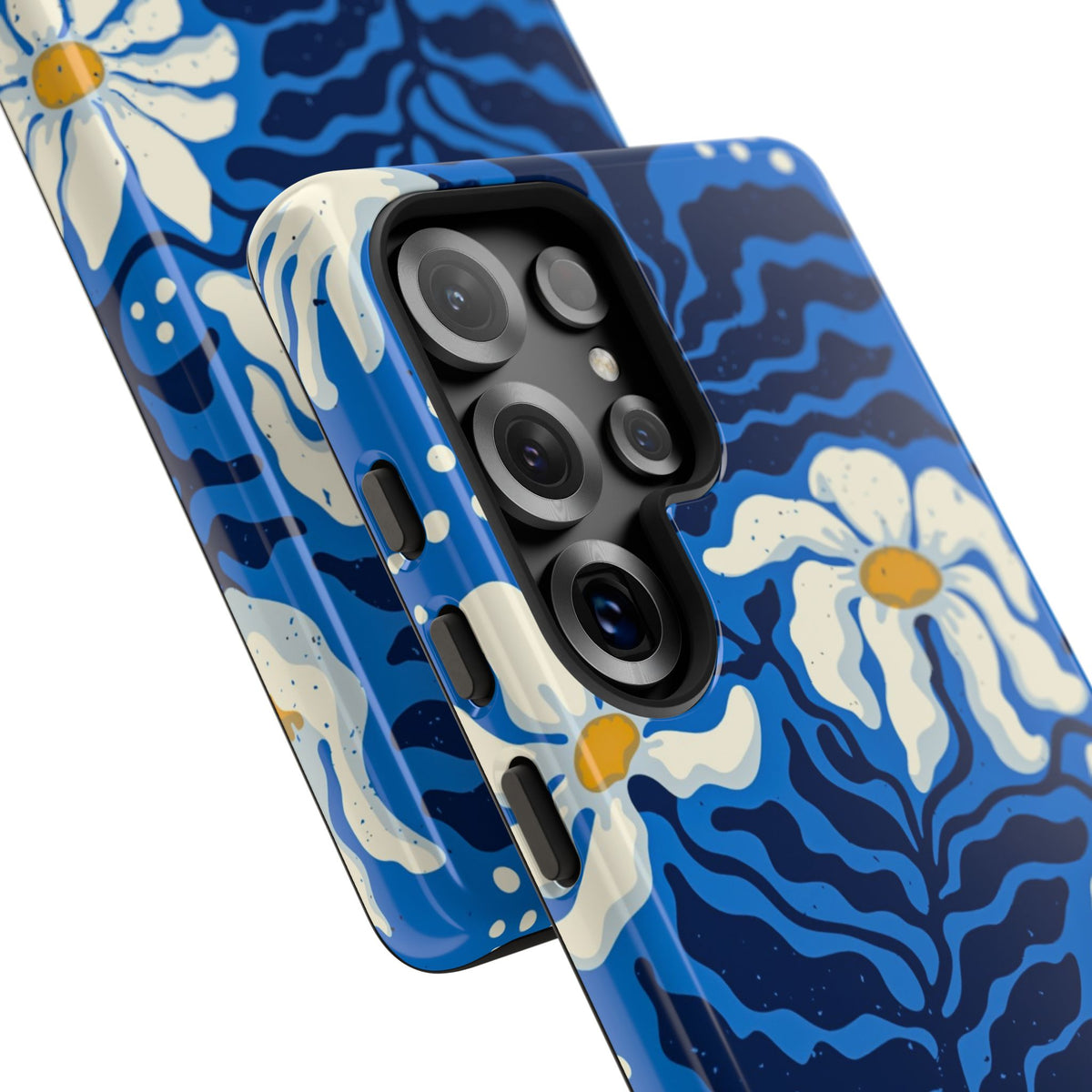 Blue Daisy Tough Phone Case — Floral Protective Phone Cover