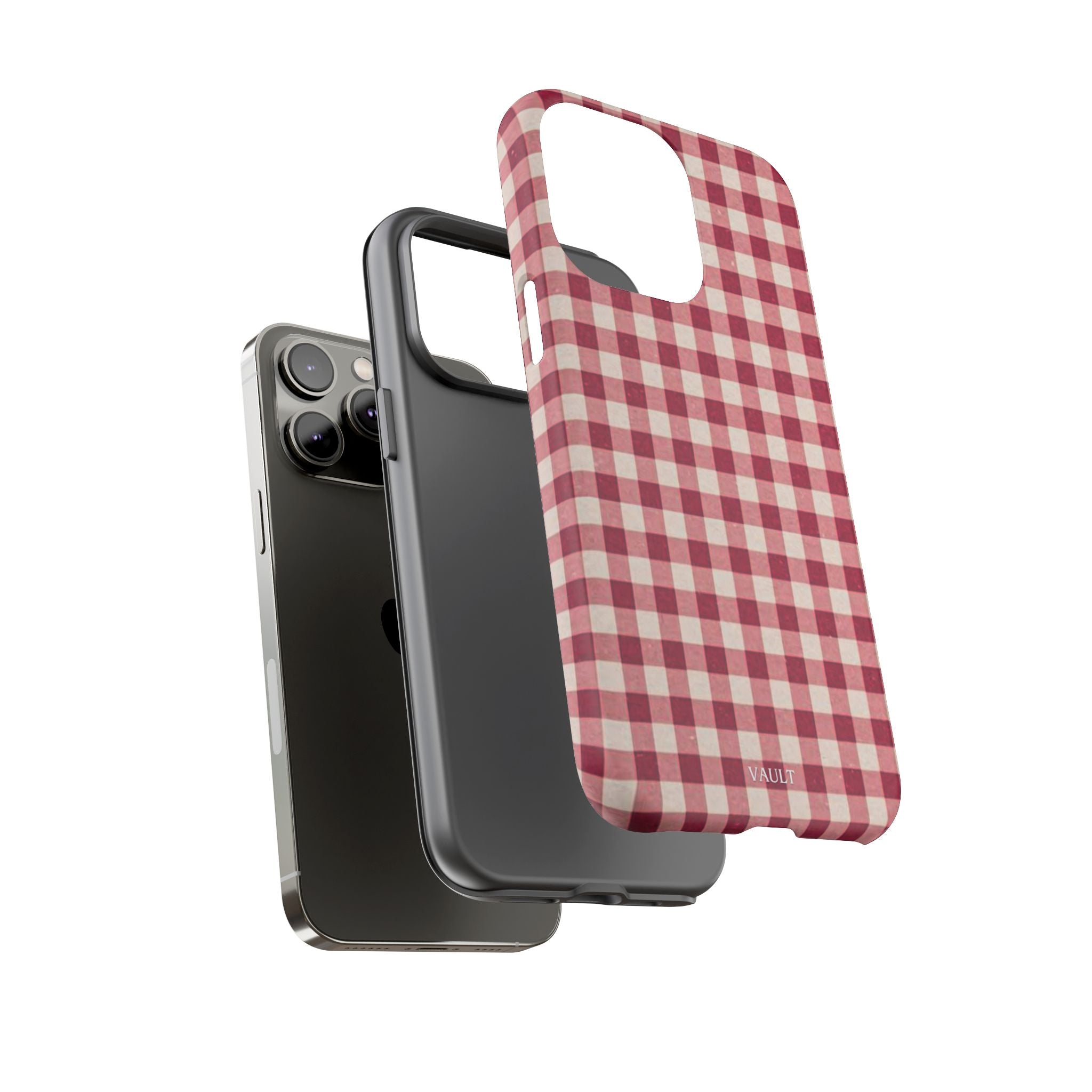 Gingham Phone Case — Red Plaid Tough Case