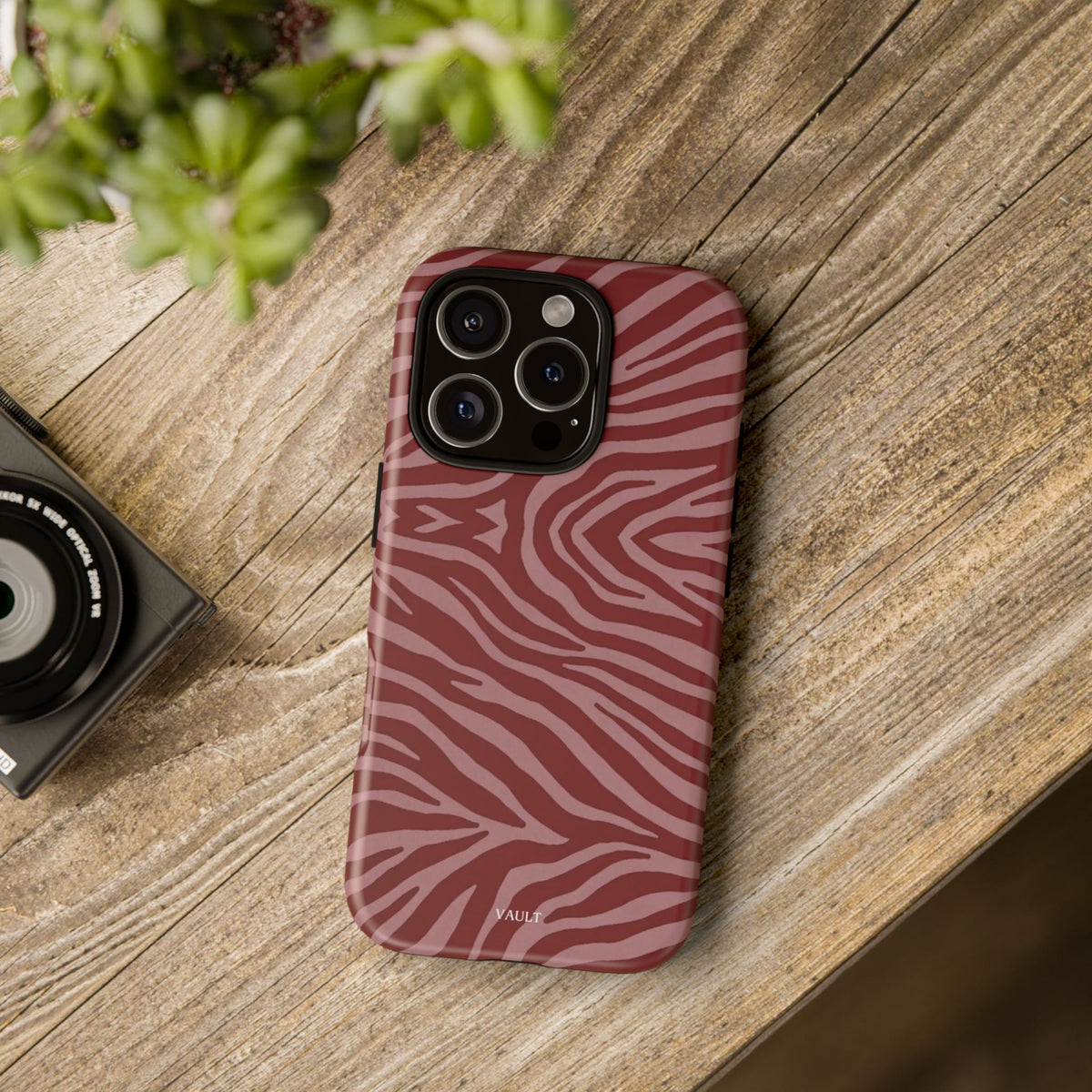 Red Zebra Print Tough Phone Case