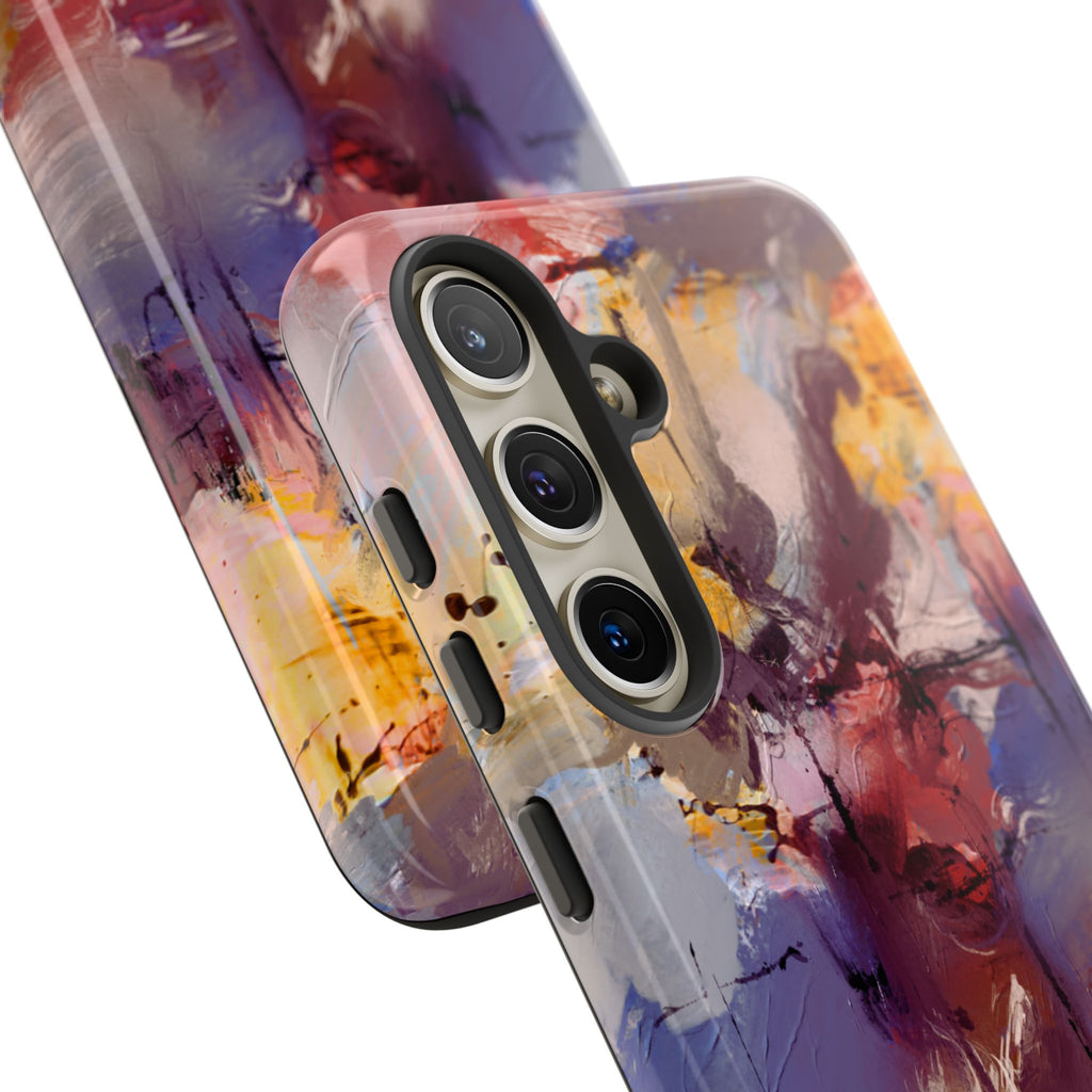 Abstract Brushstroke Tough Phone Case — Colorful Protective iPhone Cover