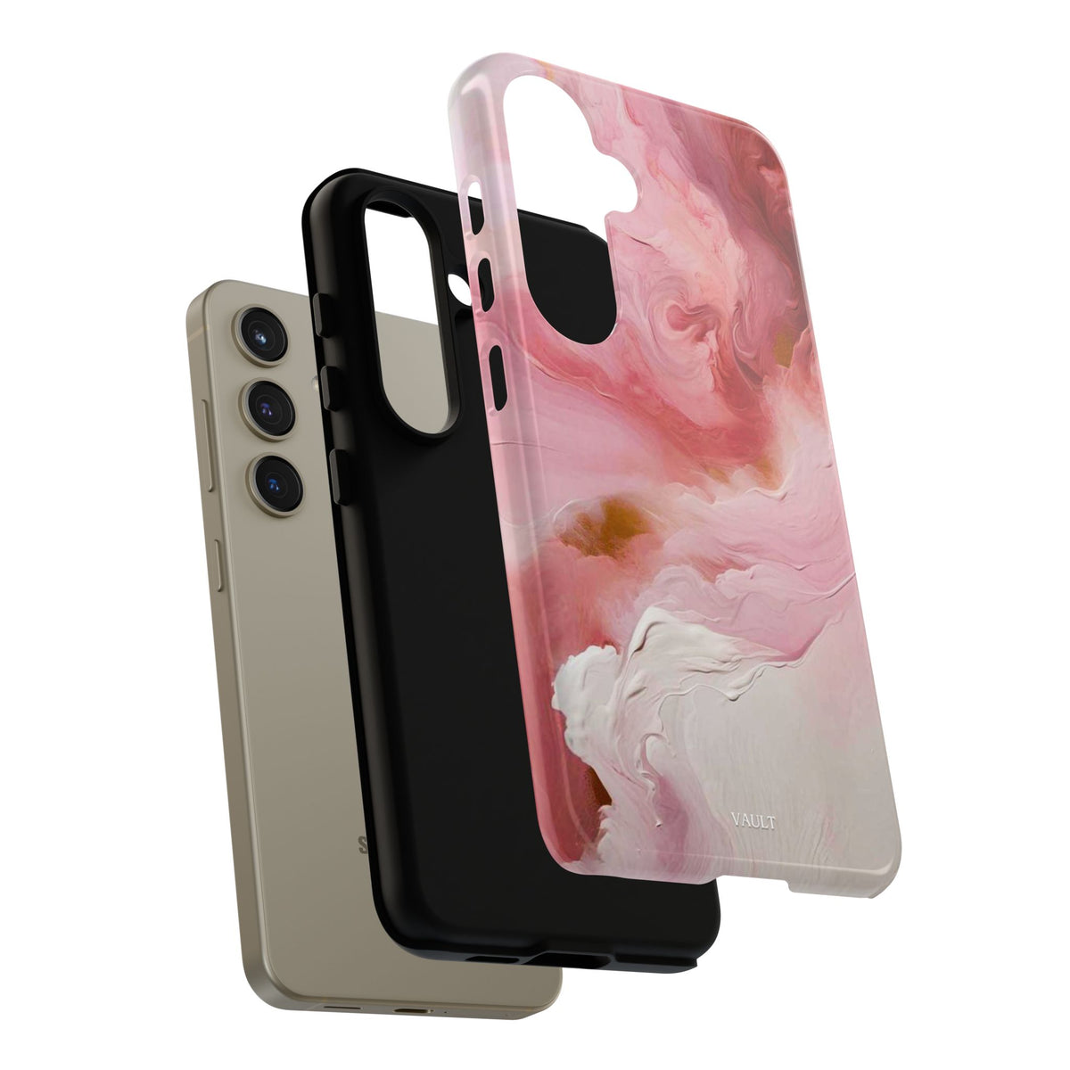 Pink Marble Tough Phone Case — Protective Artistic Phone Cover